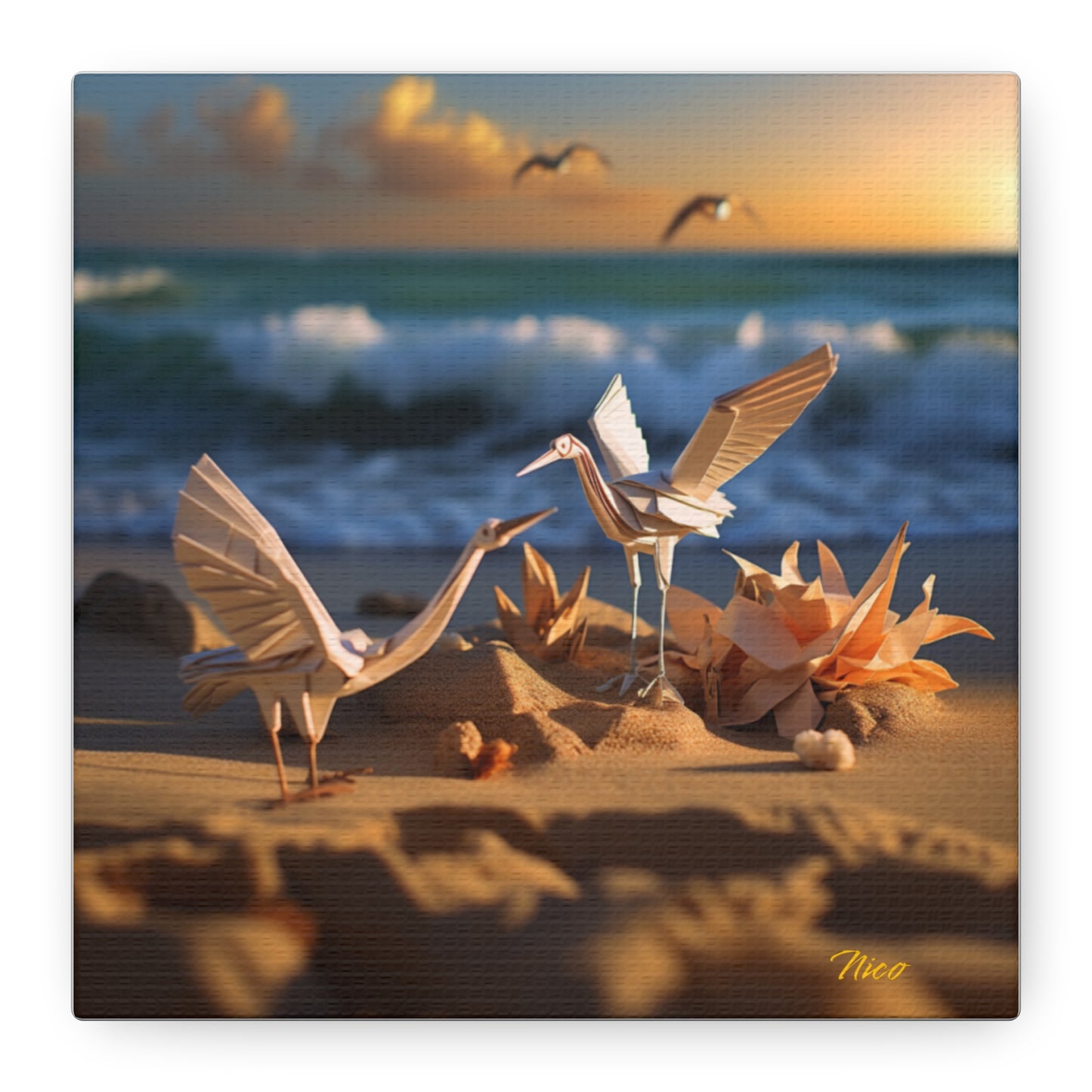 By The Seaside Series Print #3 - Streched Matte Canvas Print, 1.25" Thick