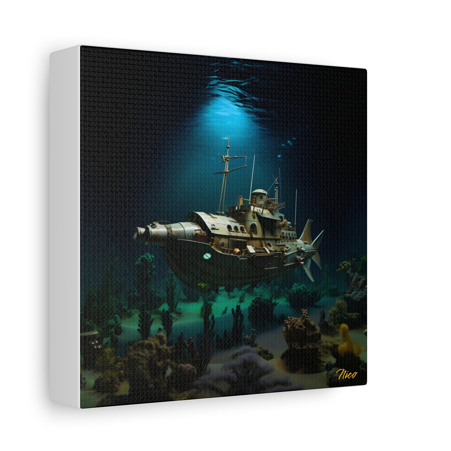 20,000 Leagues Under The Sea Series Print #7 - Streched Matte Canvas Print, 1.25" Thick