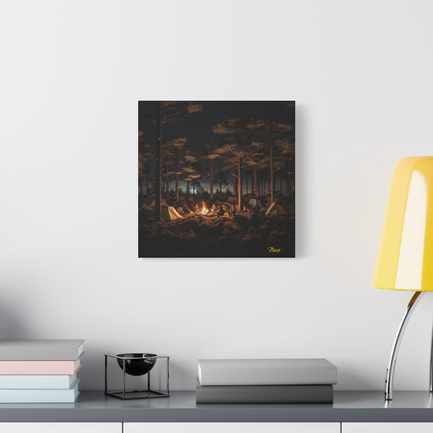 Under The Starry Skies Series Print #9 - Streched Matte Canvas Print, 1.25" Thick