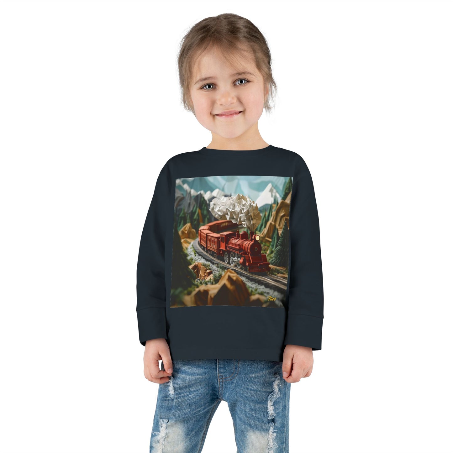 Orient Express Series Print #3 Toddler Long Sleeve Tee