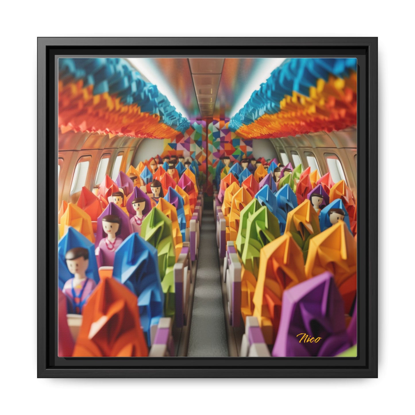 Frequent Flyer Miles Series Print #8 - Black Framed Canvas Print