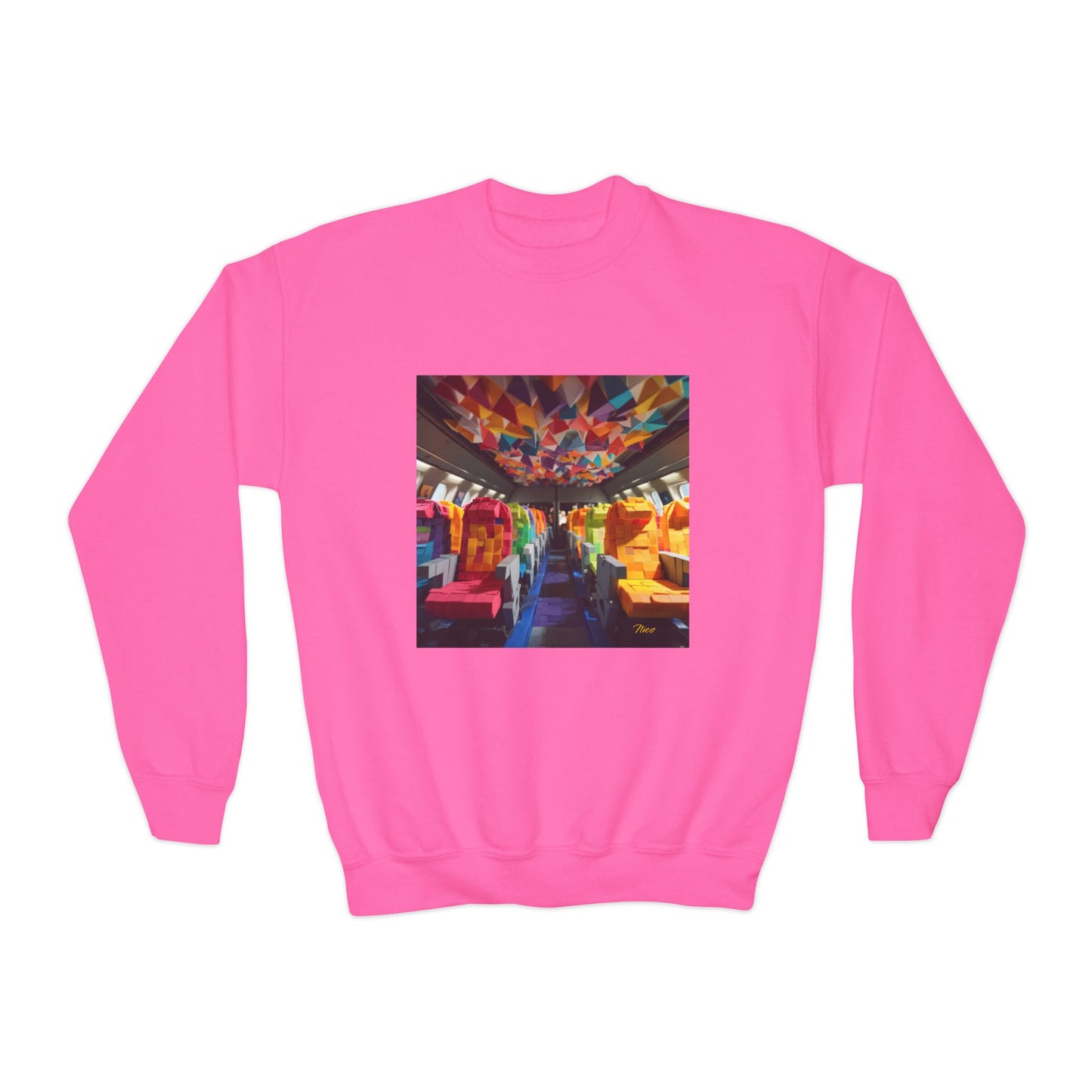 Frequent Flyer Miles Series Print #4 Youth Crewneck Sweatshirt