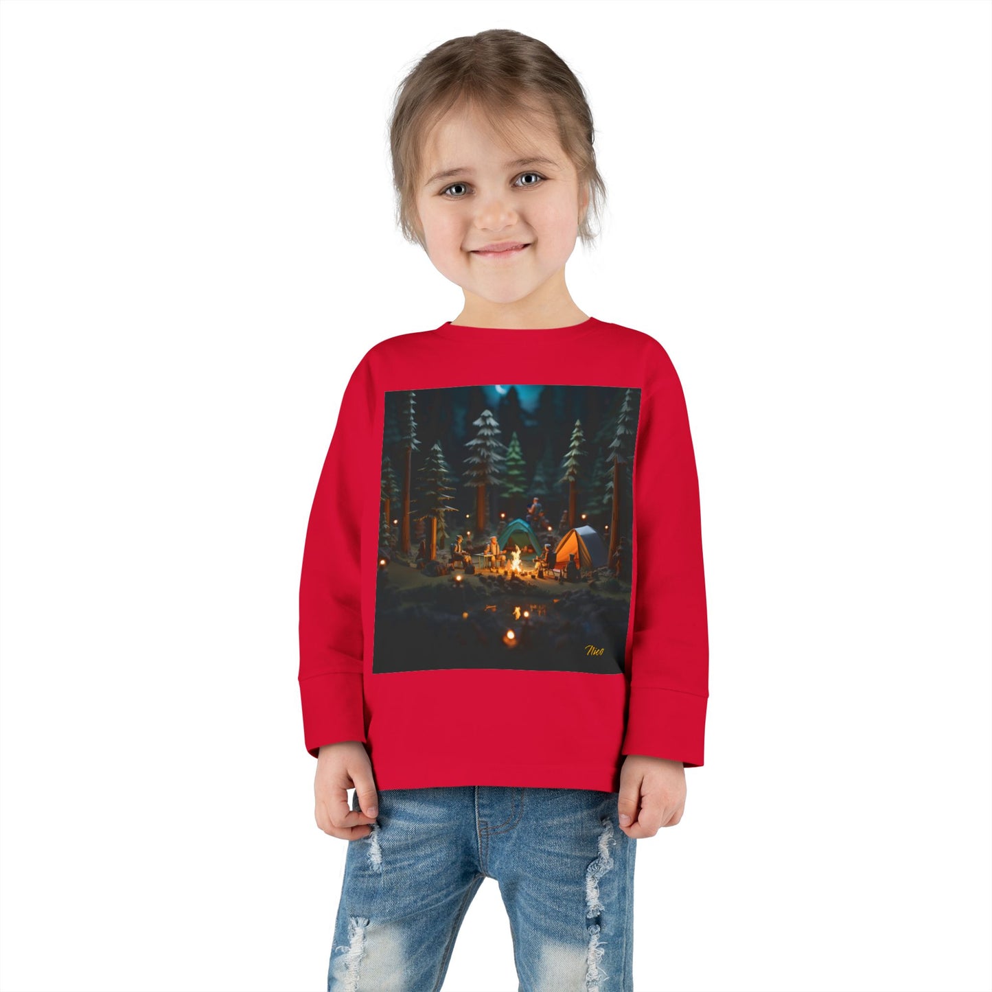 Under The Starry Skies Series Print #3 Toddler Long Sleeve Tee