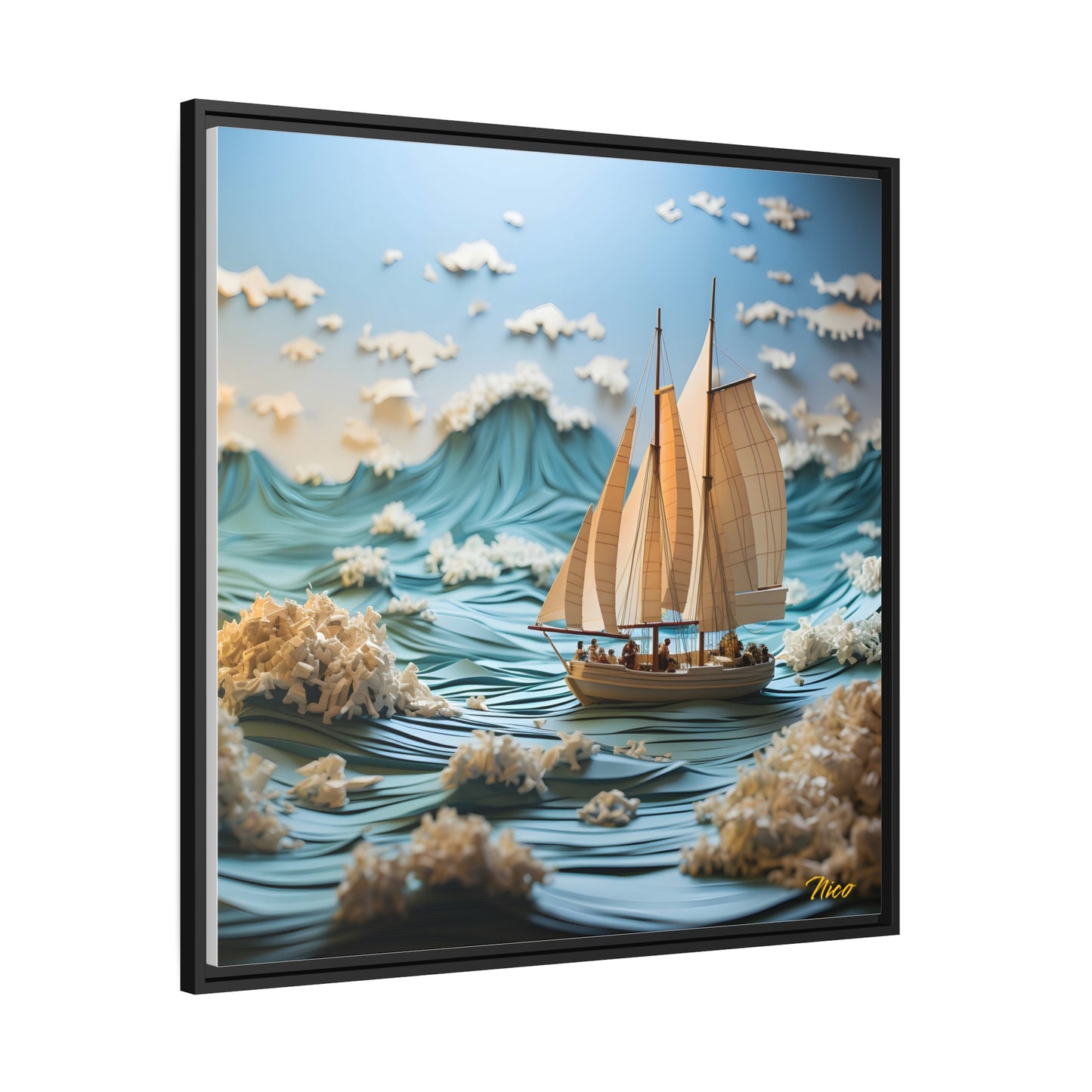 Into The Sunset Series Print #4 - Black Framed Canvas Print