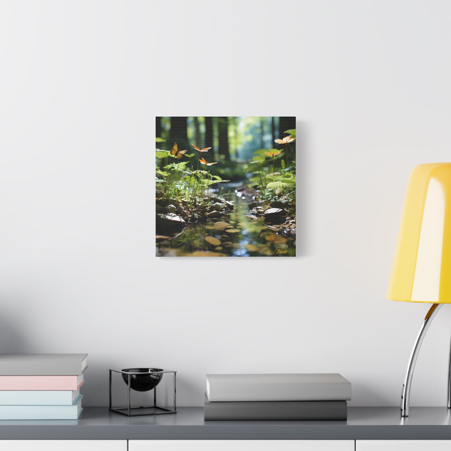 Relaxing By The Brook Series Print #9 - Streched Matte Canvas Print, 1.25" Thick