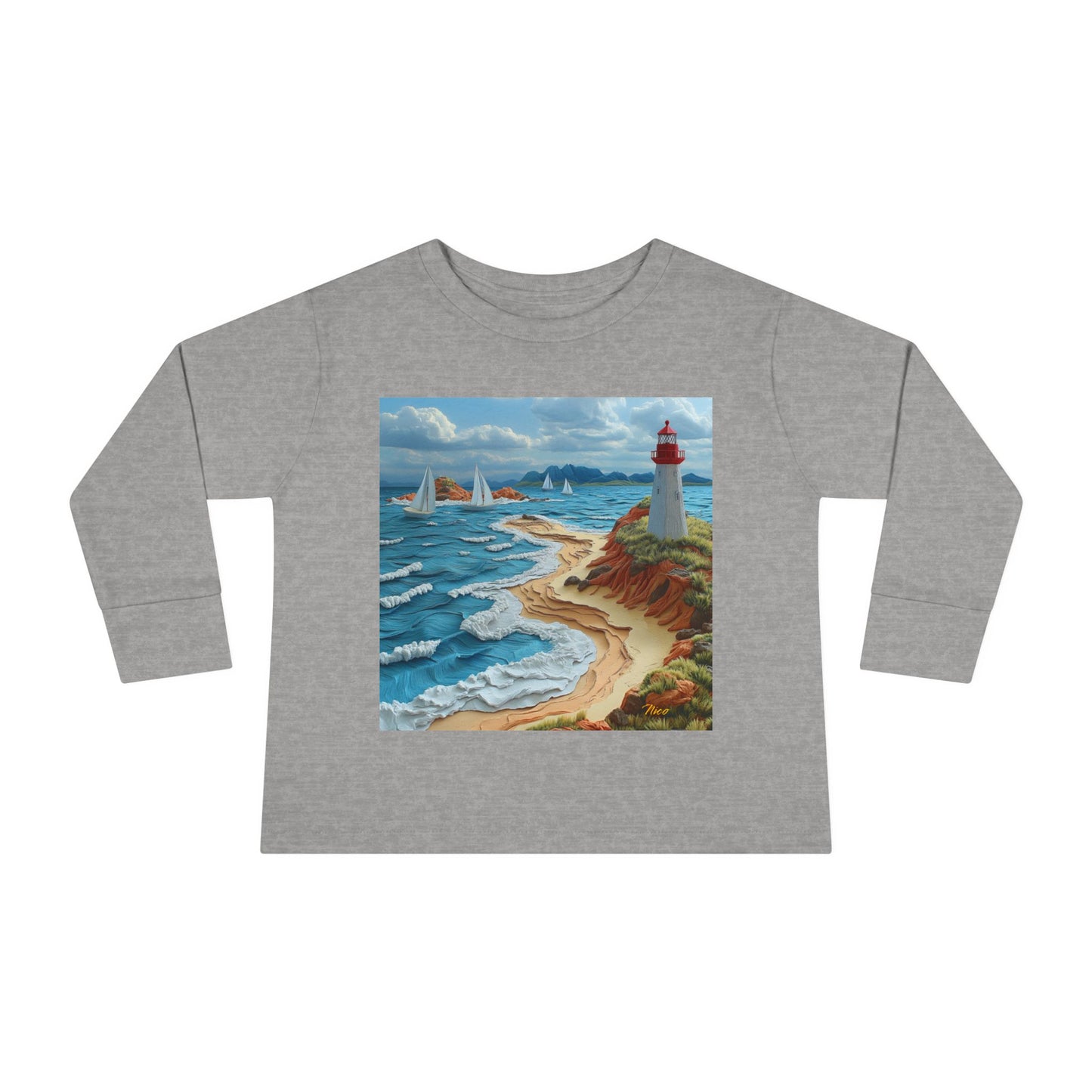 By The Seaside Series Print #4 Toddler Long Sleeve Tee