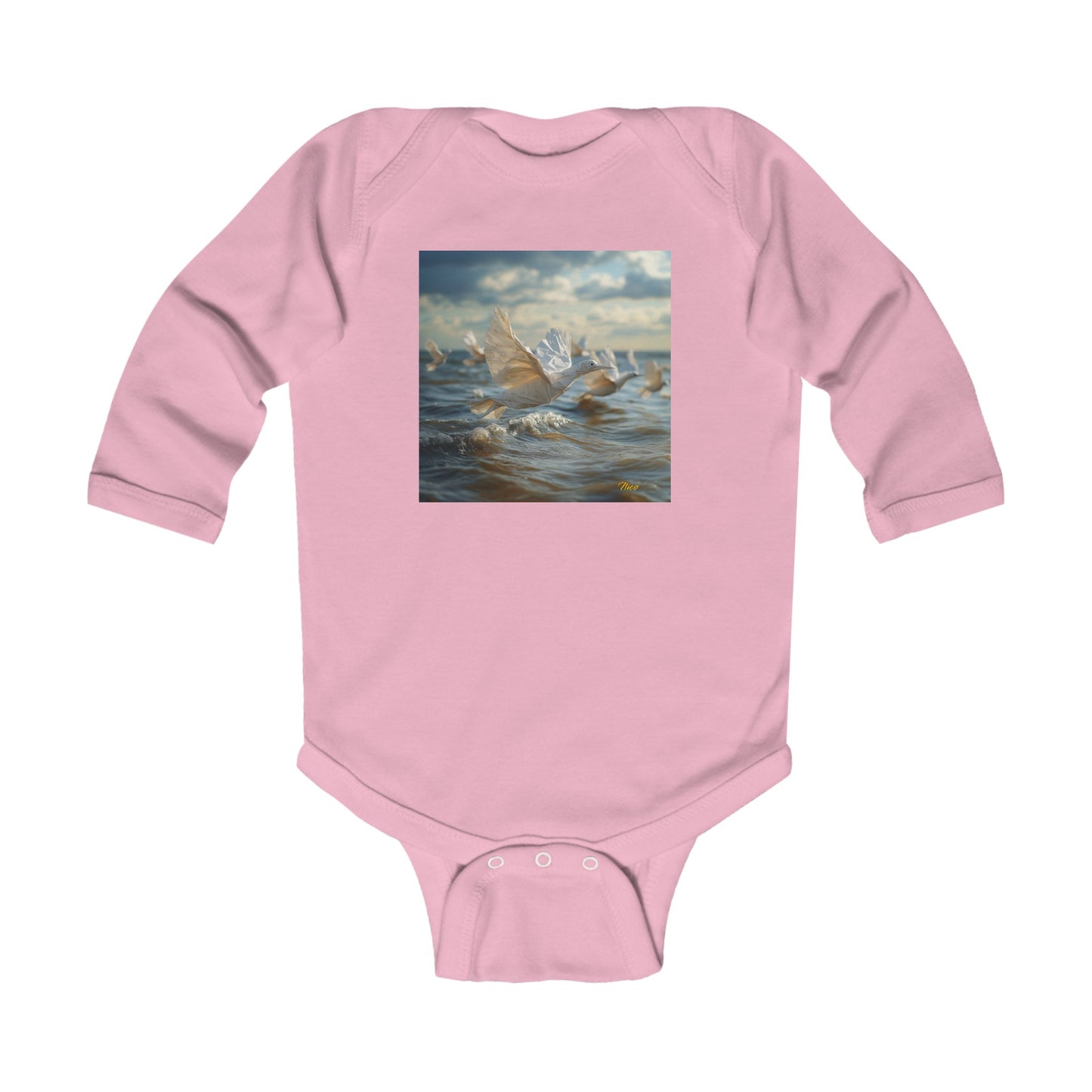 By The Seaside Series Print #8 Infant Long Sleeve Bodysuit