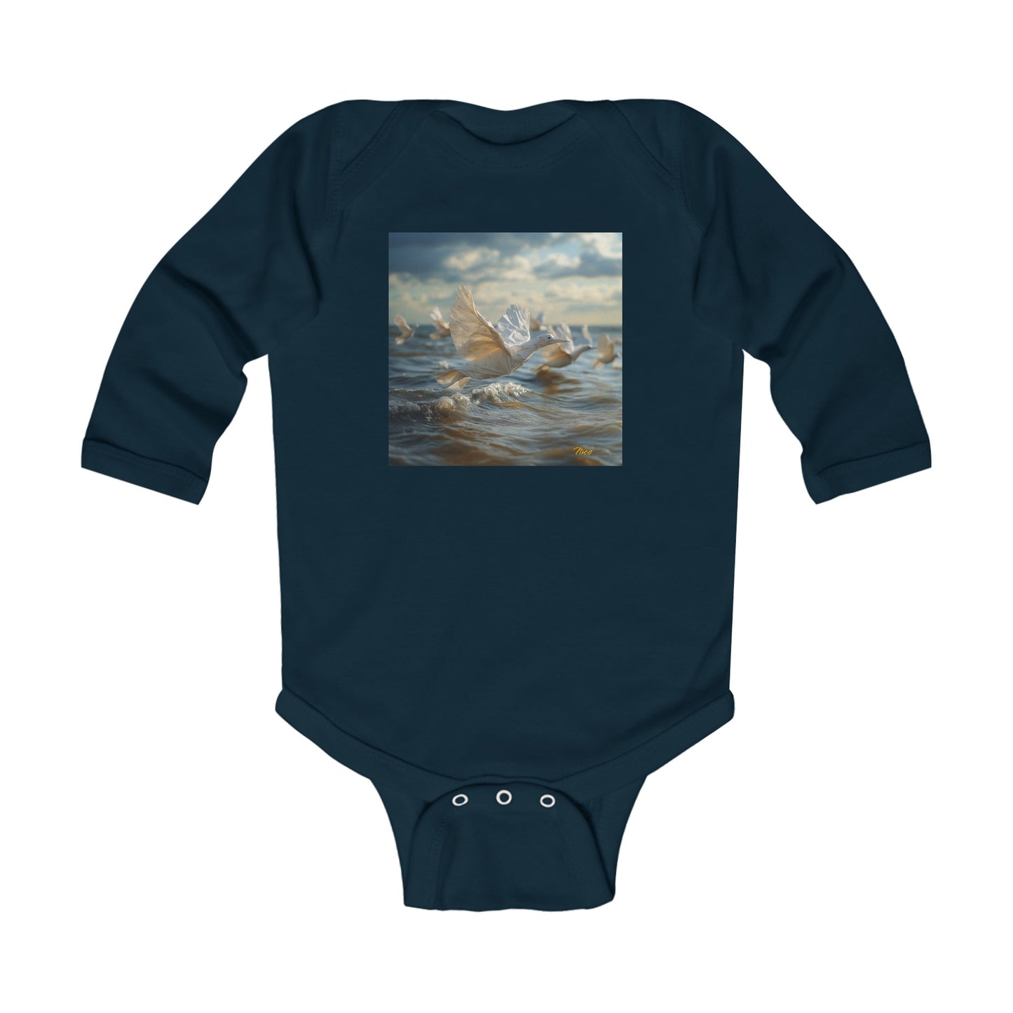 By The Seaside Series Print #8 Infant Long Sleeve Bodysuit