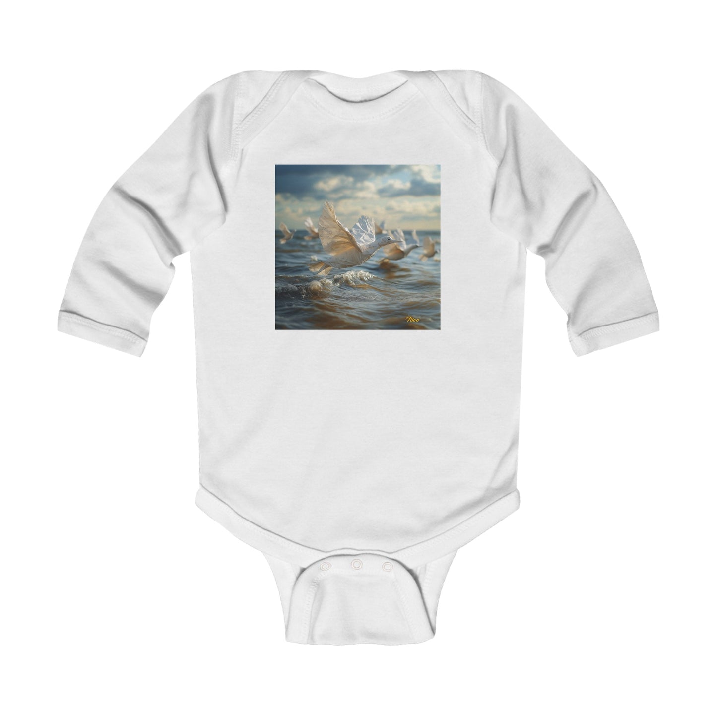 By The Seaside Series Print #8 Infant Long Sleeve Bodysuit