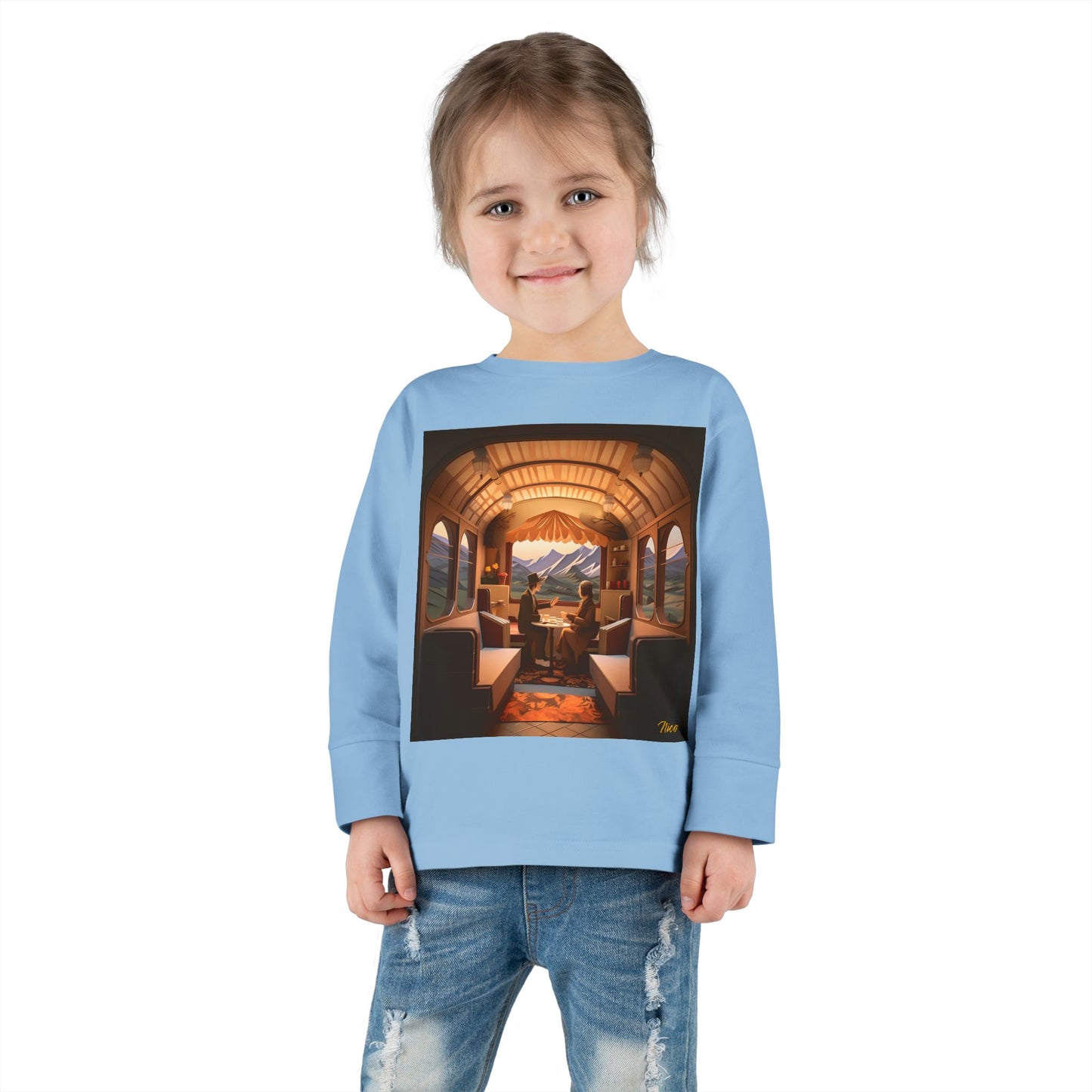 Orient Express Series Print #10 Toddler Long Sleeve Tee