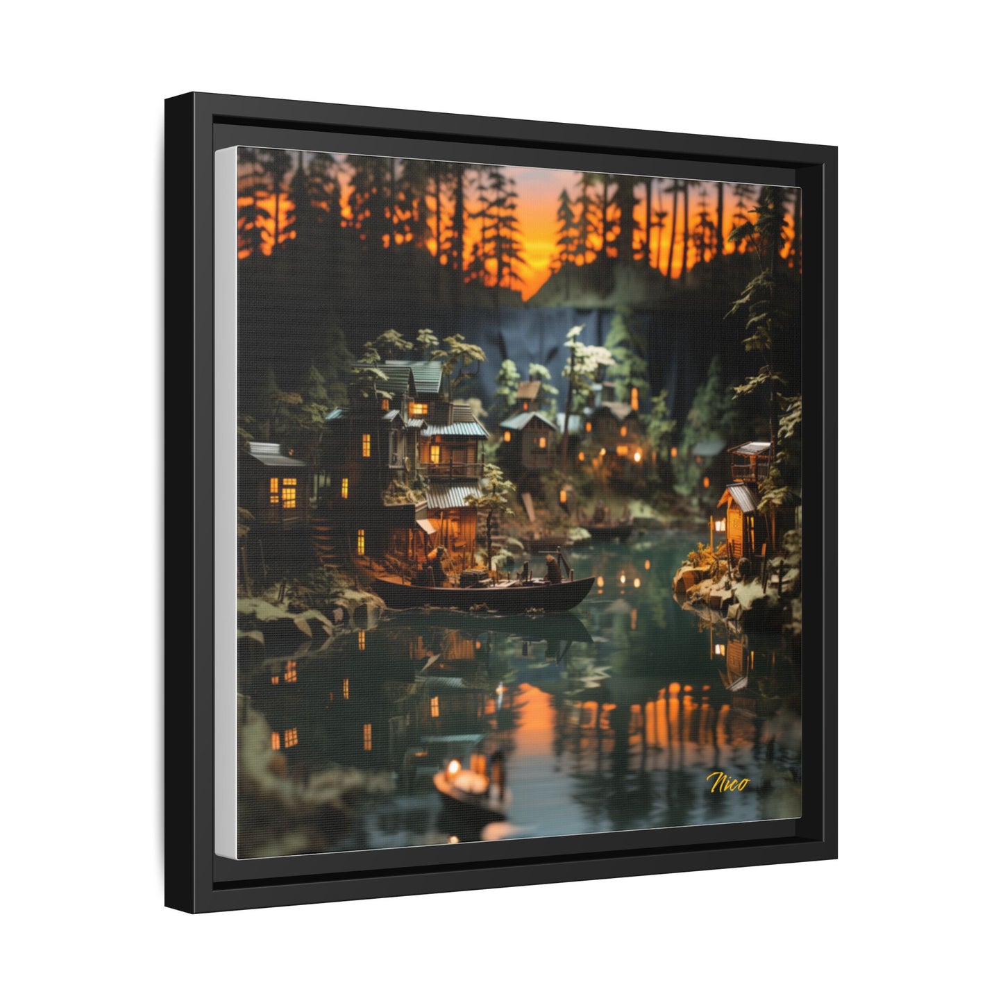 Born On A Bayou Series Print #2 - Black Framed Canvas Print