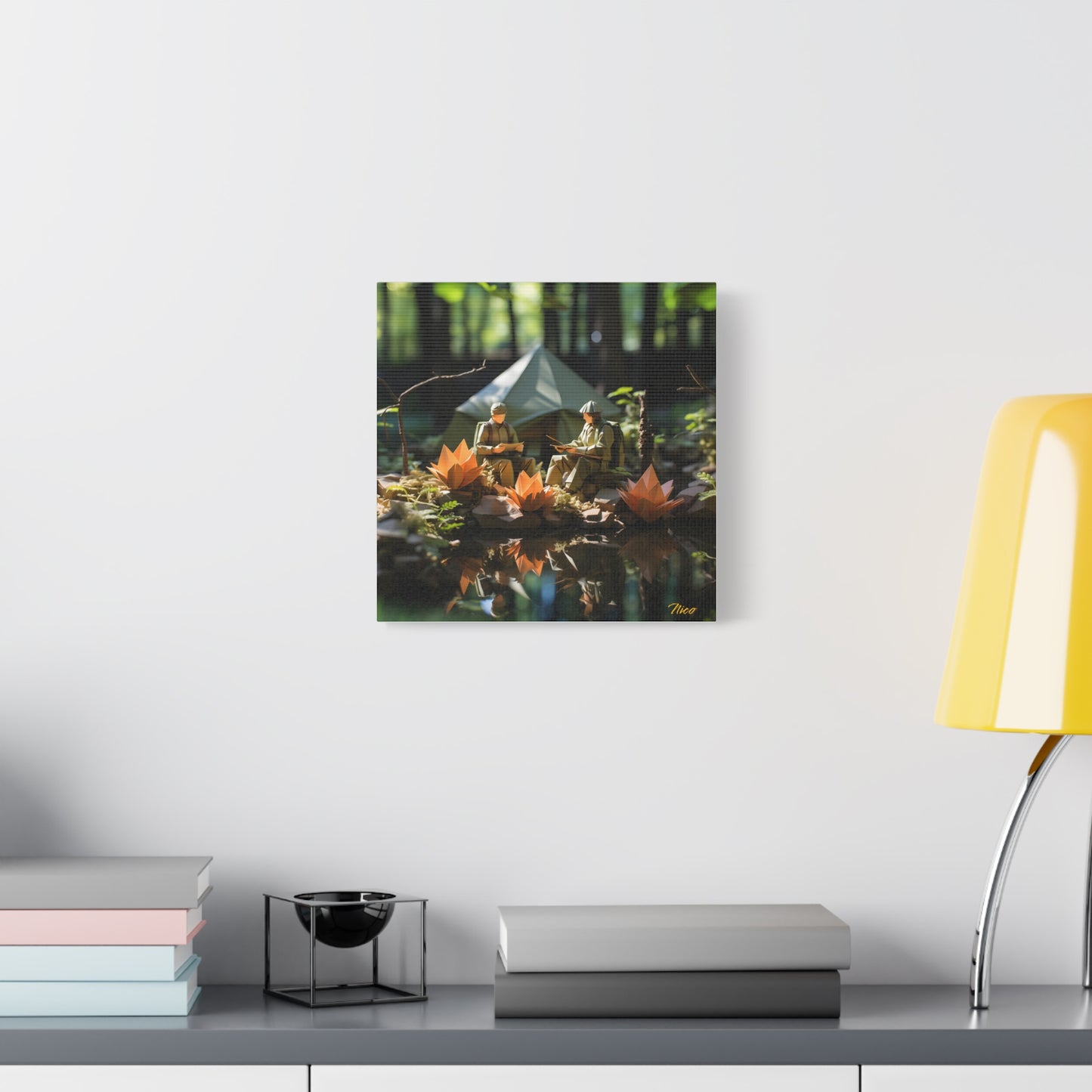 Relaxing By The Brook Series Print #7 - Streched Matte Canvas Print, 1.25" Thick