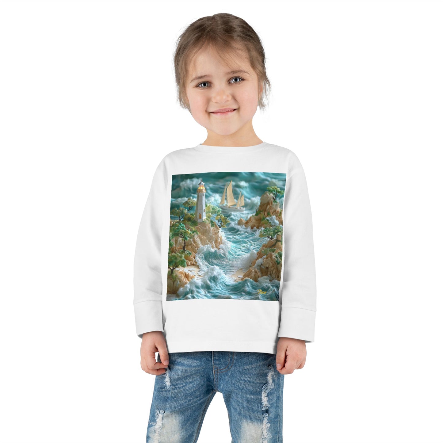 By The Seaside Series Print #9 Toddler Long Sleeve Tee