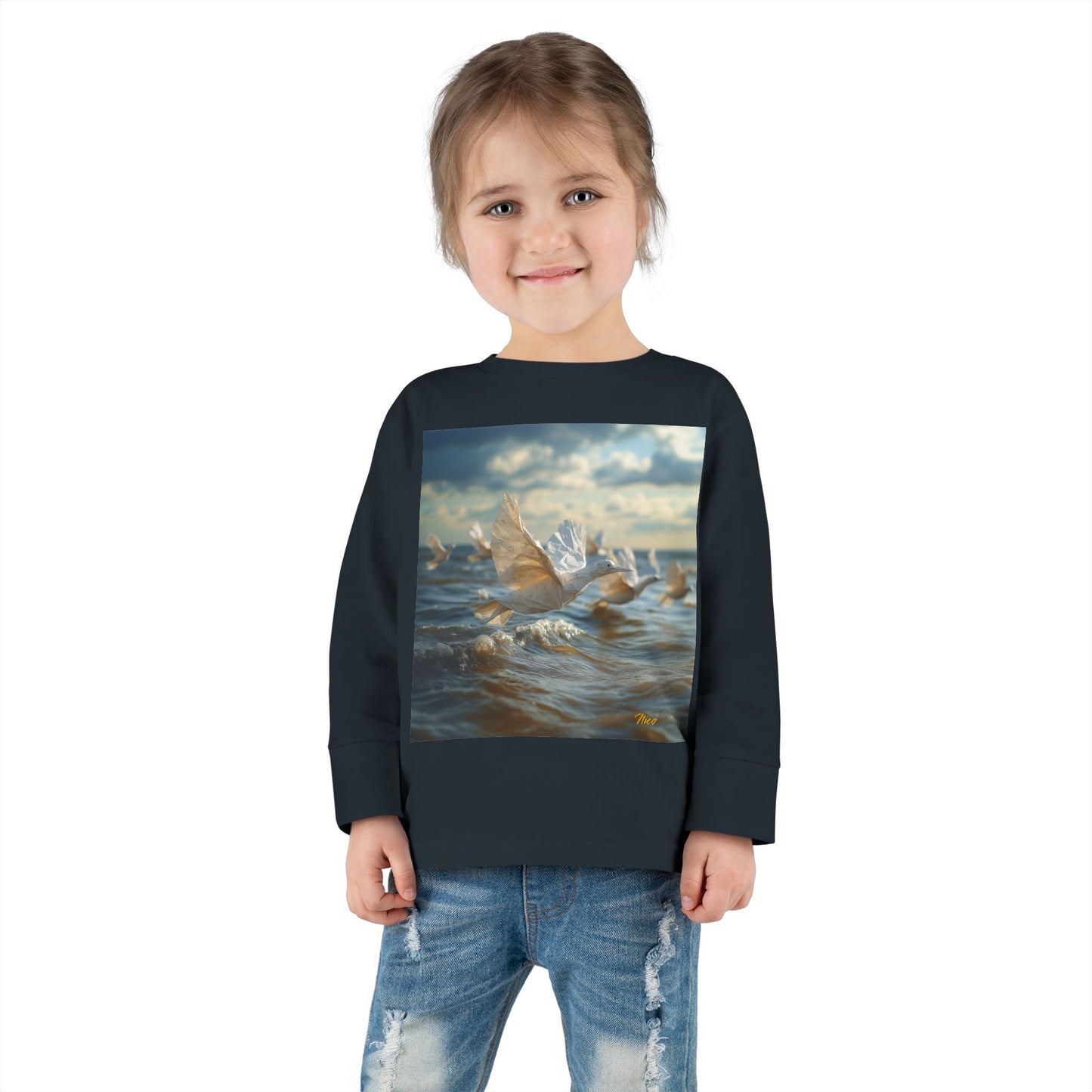 By The Seaside Series Print #8 Toddler Long Sleeve Tee