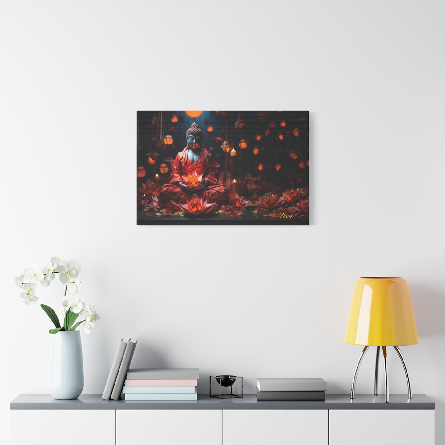 Ascending Buddha Series Print #2 - Streched Matte Canvas Print, 1.25" Thick