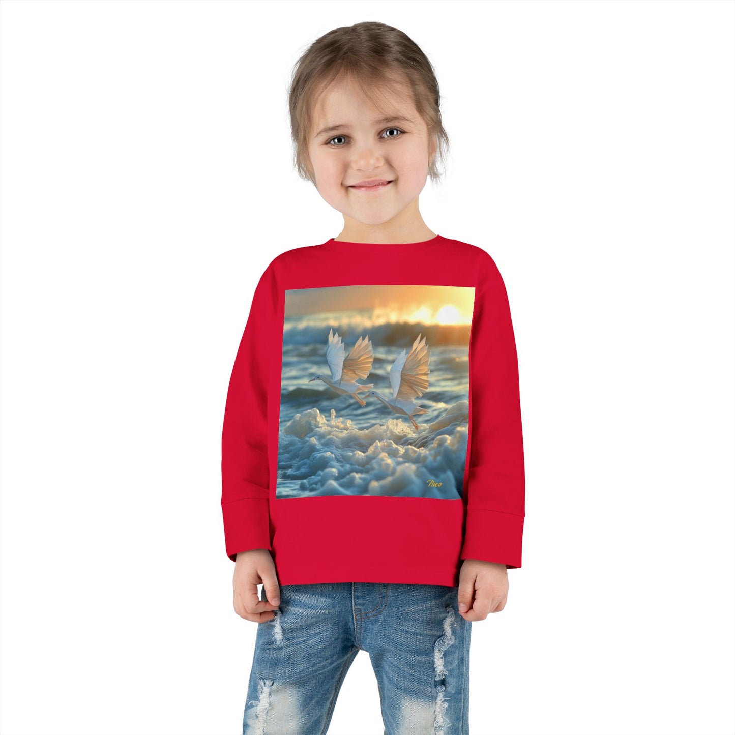 By The Seaside Series Print #5 Toddler Long Sleeve Tee