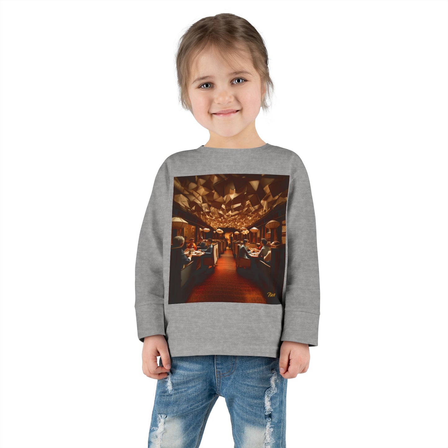 Orient Express Series Print #2 Toddler Long Sleeve Tee