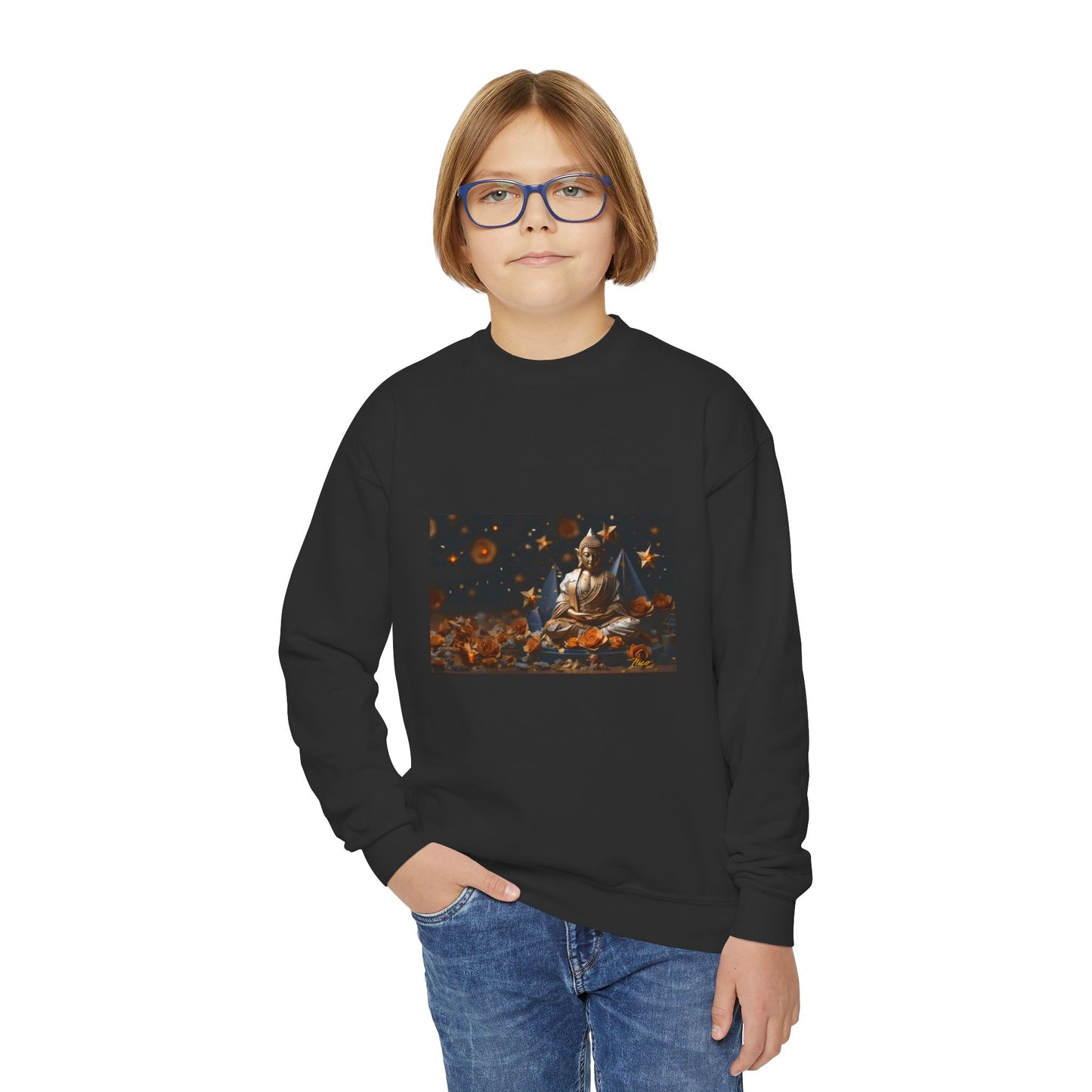 Ascending Buddah Series Print #5 Youth Crewneck Sweatshirt