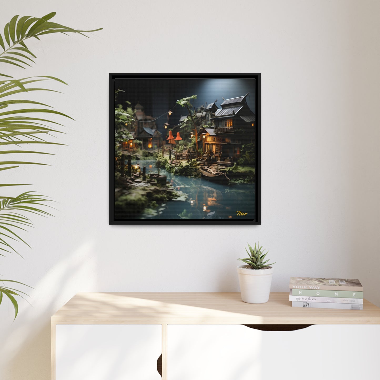 Born On A Bayou Series Print #6 - Black Framed Canvas Print