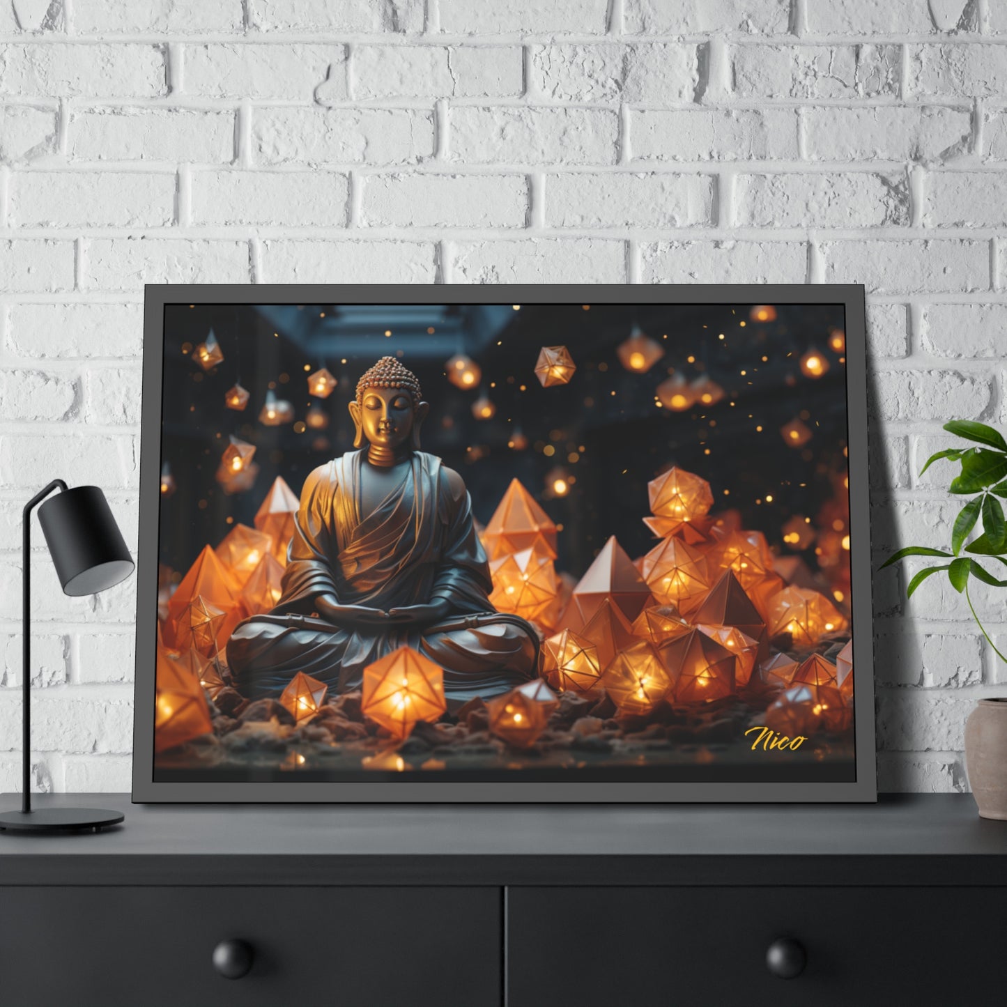 Ascending Buddha Series Print #10- Framed Fine Art Paper Print