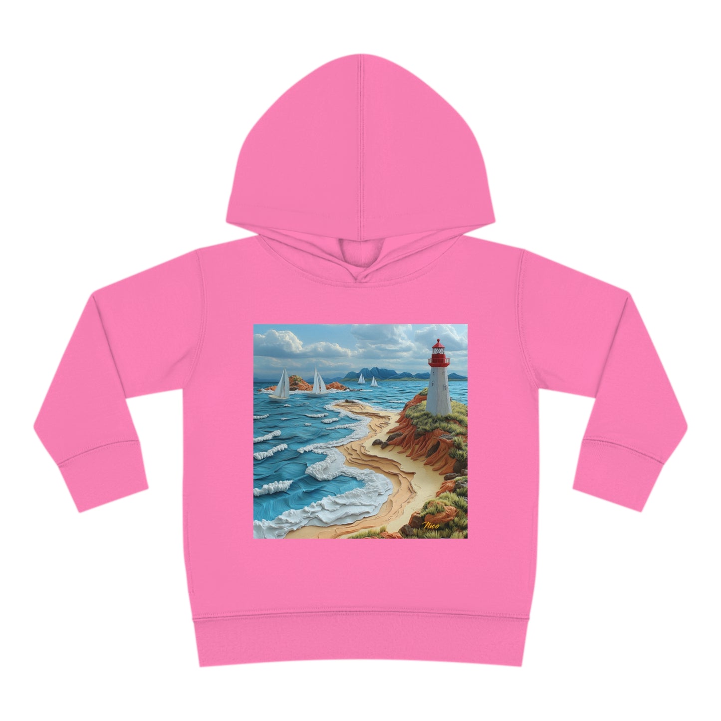 By The Seaside Series Print #4 Toddler Pullover Fleece Hoodie