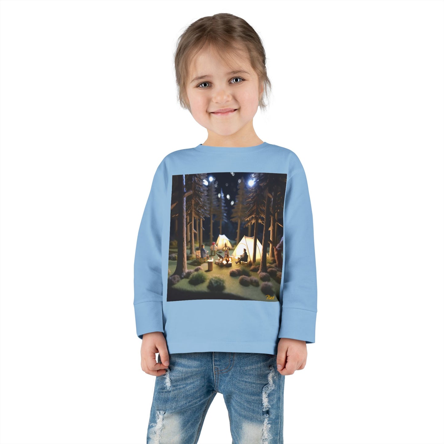 Under The Starry Skies Series Print #7 Toddler Long Sleeve Tee