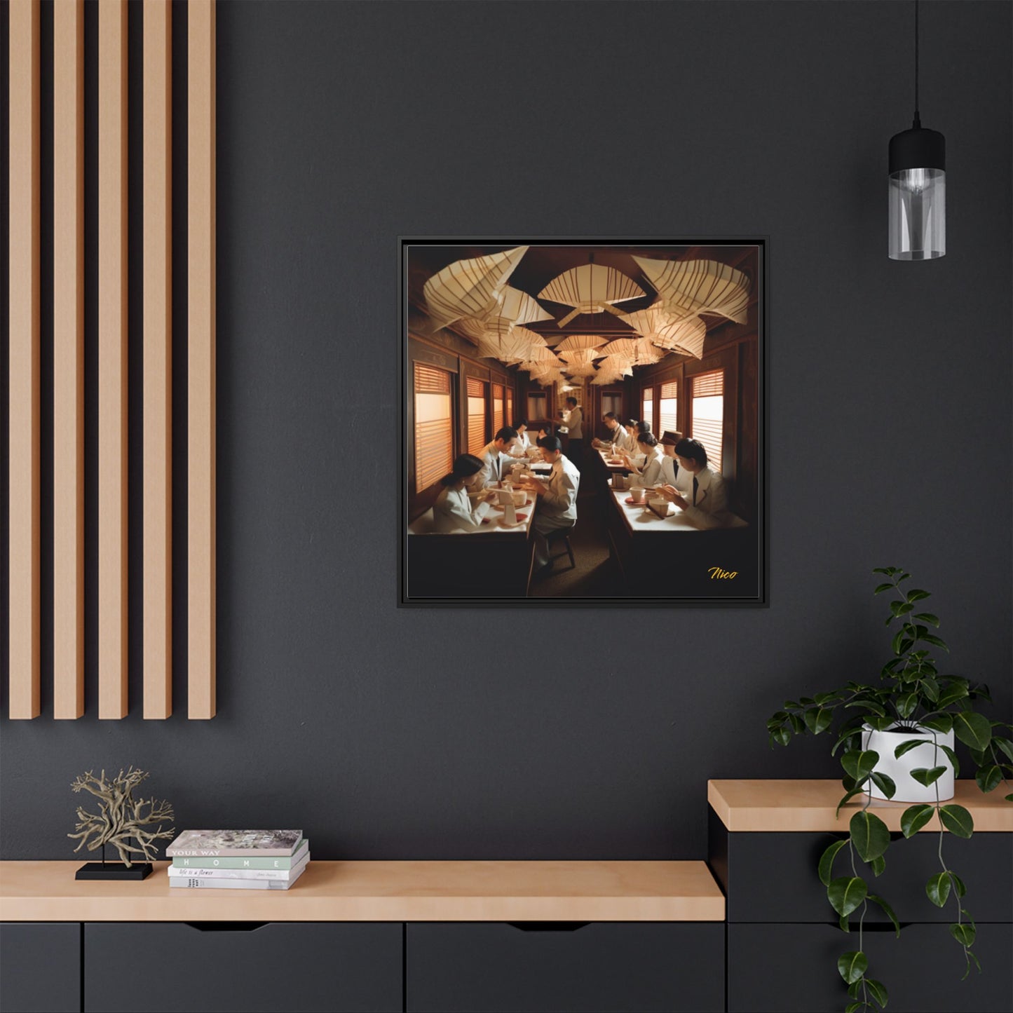 Orient Express Series Print #4 - Black Framed Canvas Print