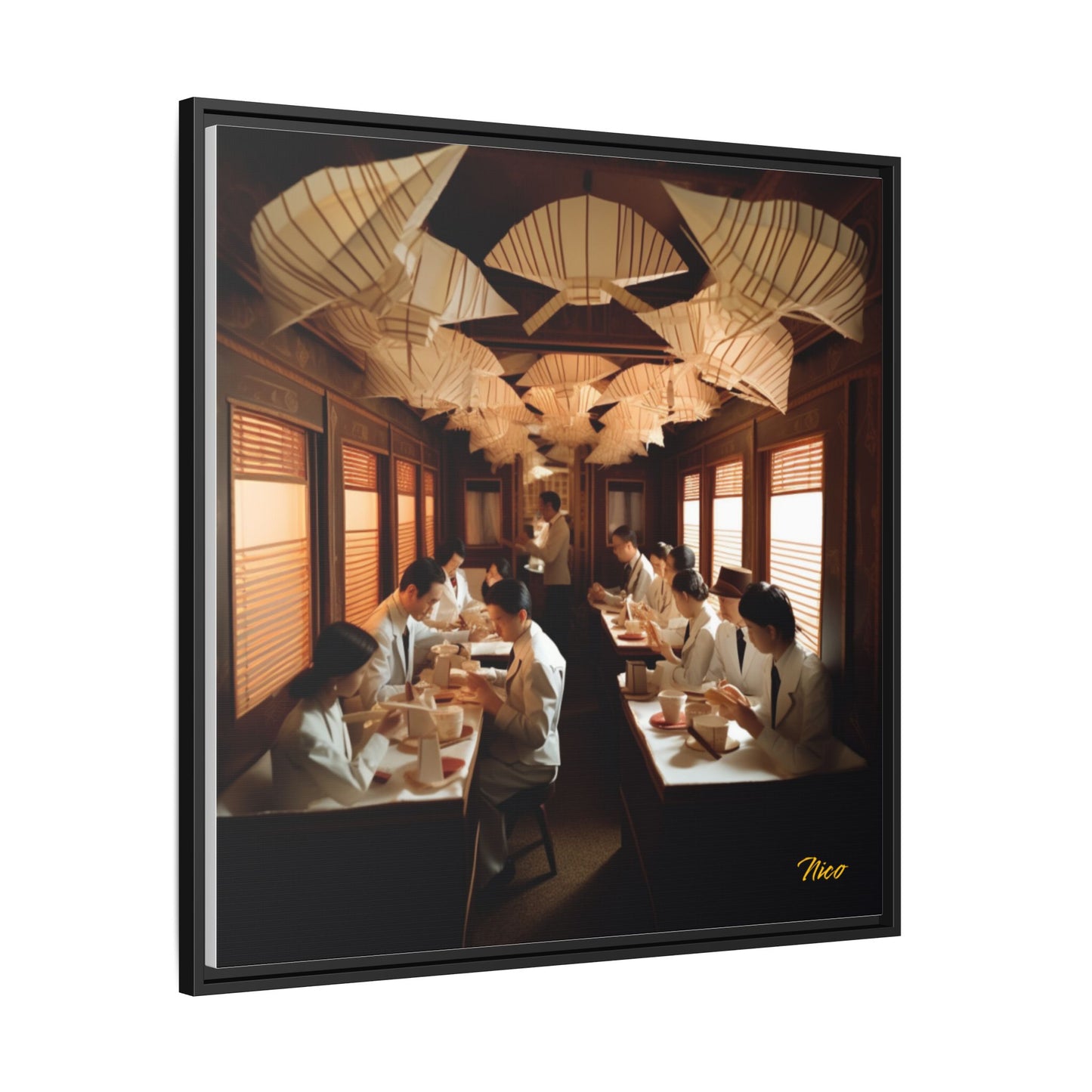 Orient Express Series Print #4 - Black Framed Canvas Print