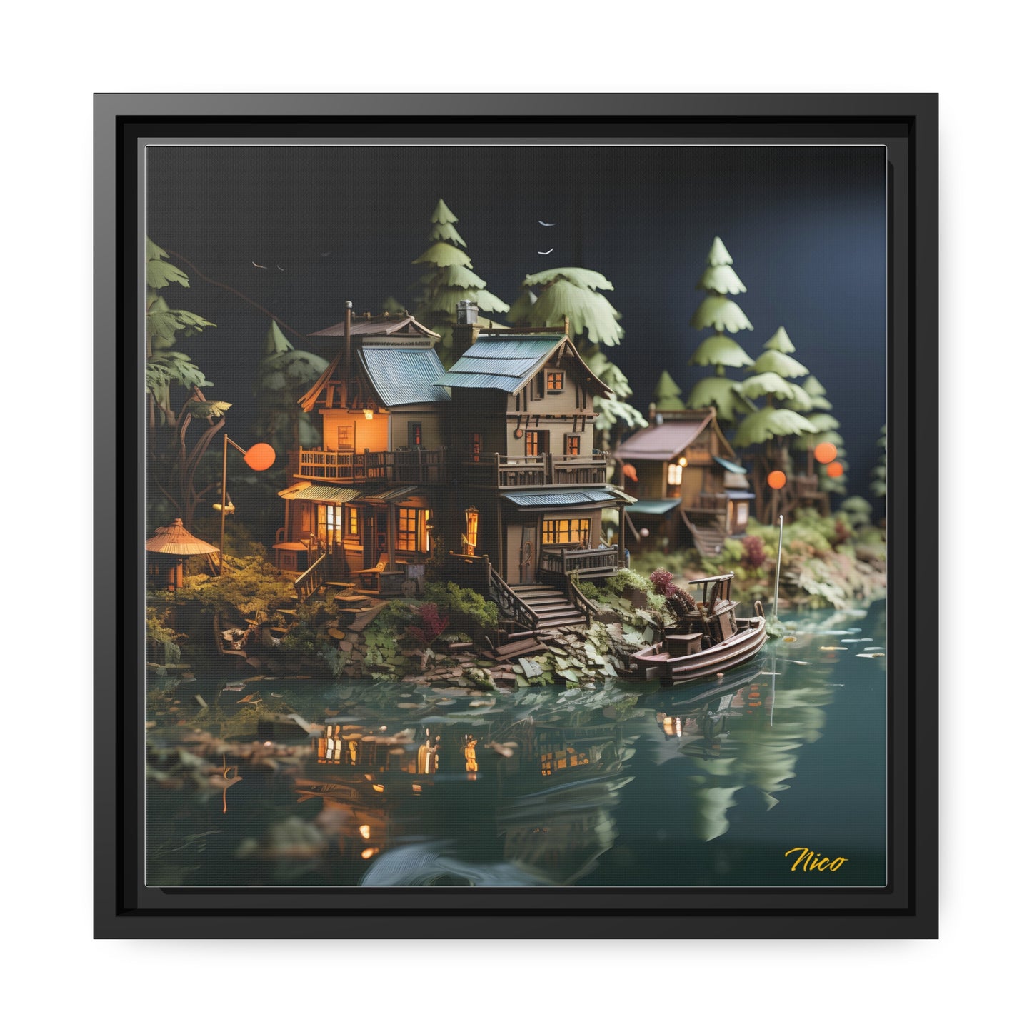 Born On A Bayou Series Print #8 - Black Framed Canvas Print