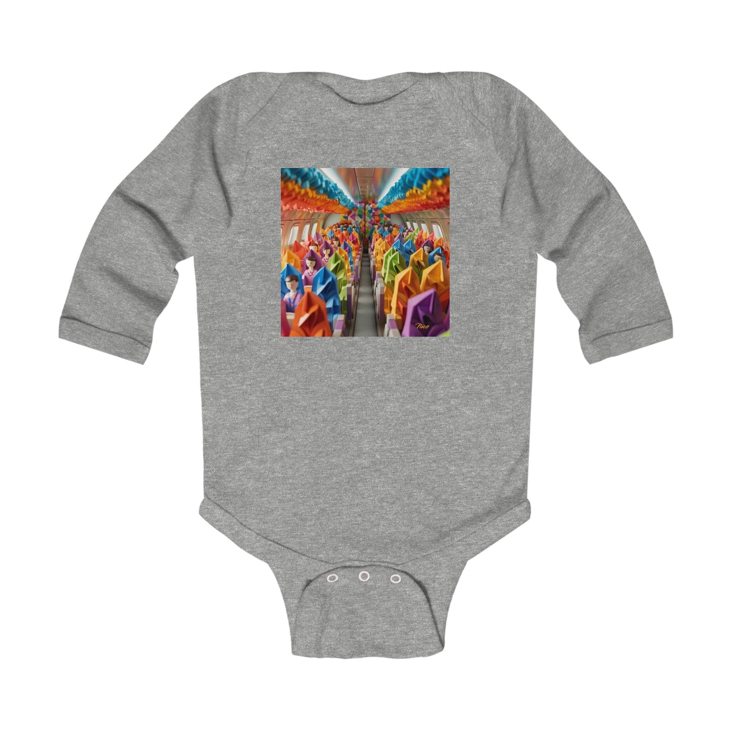 Frequent Flyer Miles Series Print #8 Infant Long Sleeve Bodysuit