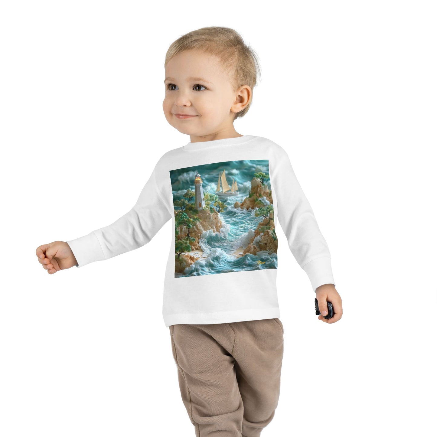 By The Seaside Series Print #9 Toddler Long Sleeve Tee