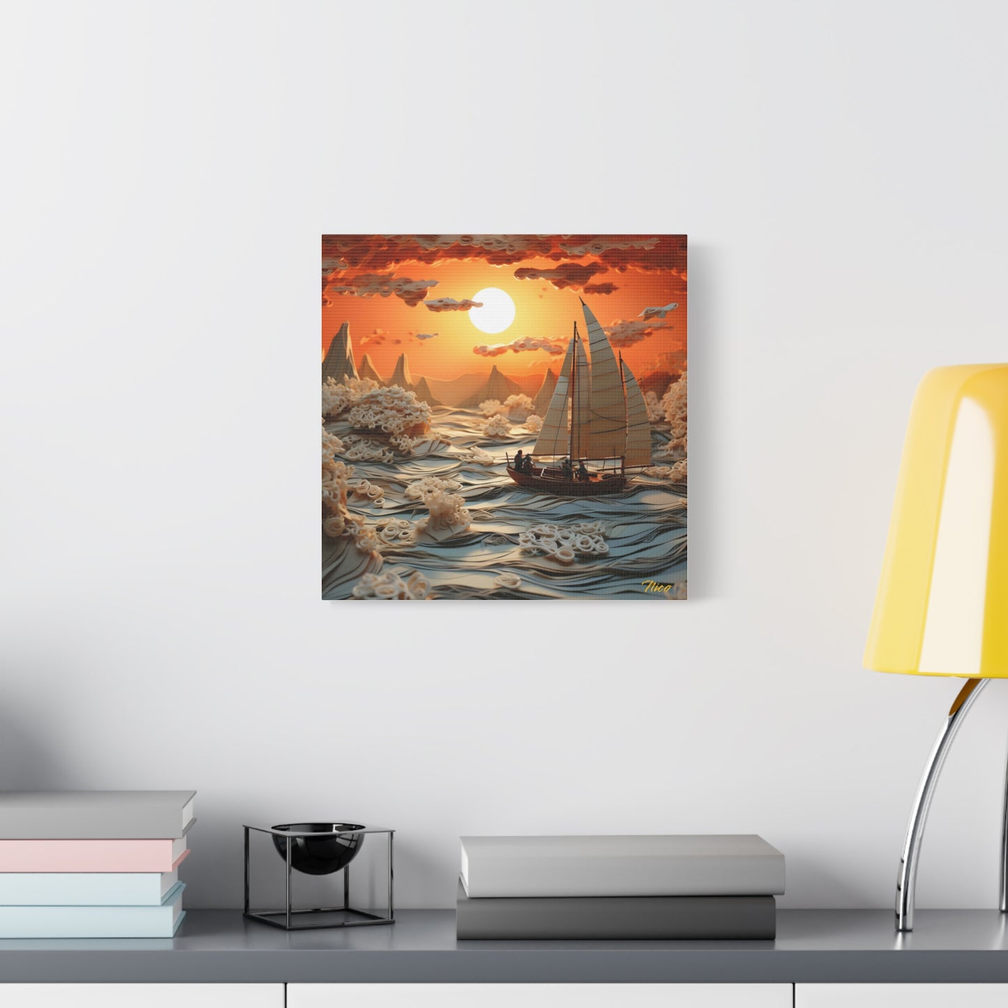 Into The Sunset Series Print #8 - Streched Matte Canvas Print, 1.25" Thick