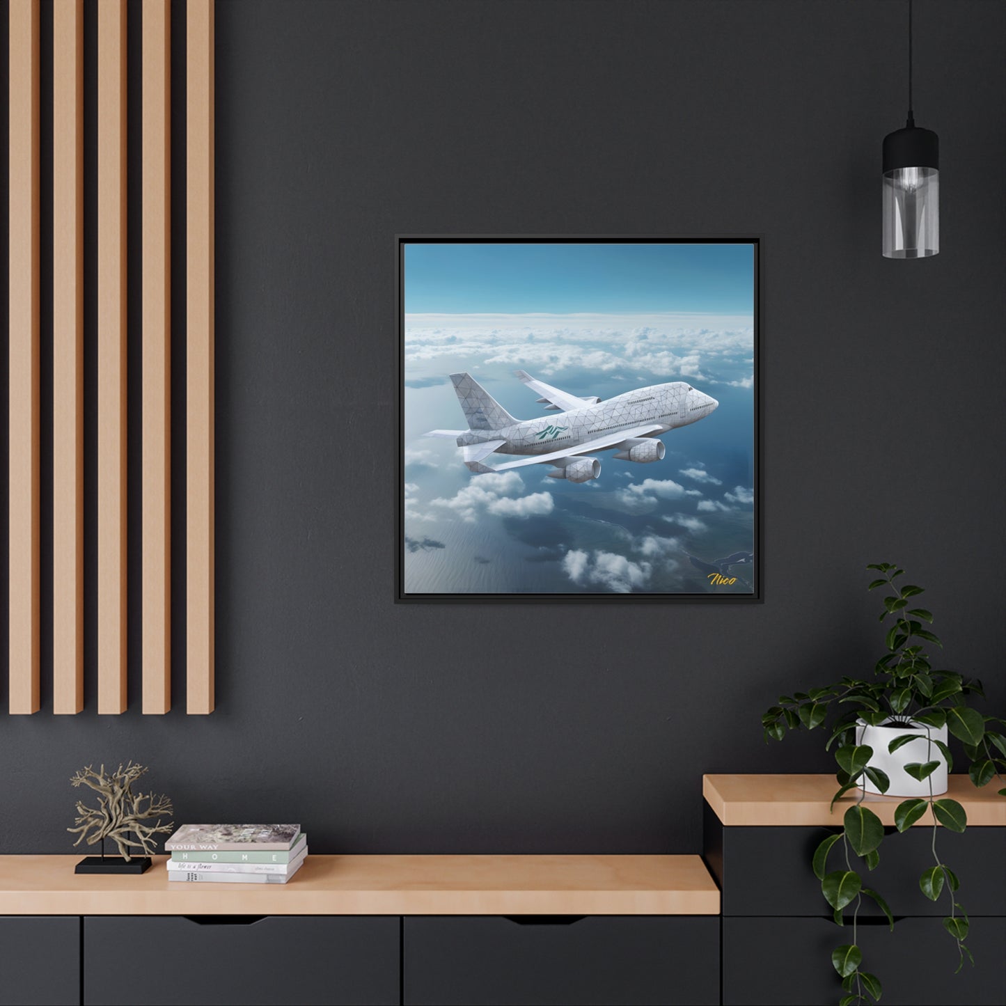 Frequent Flyer Miles Series Print #3 - Black Framed Canvas Print