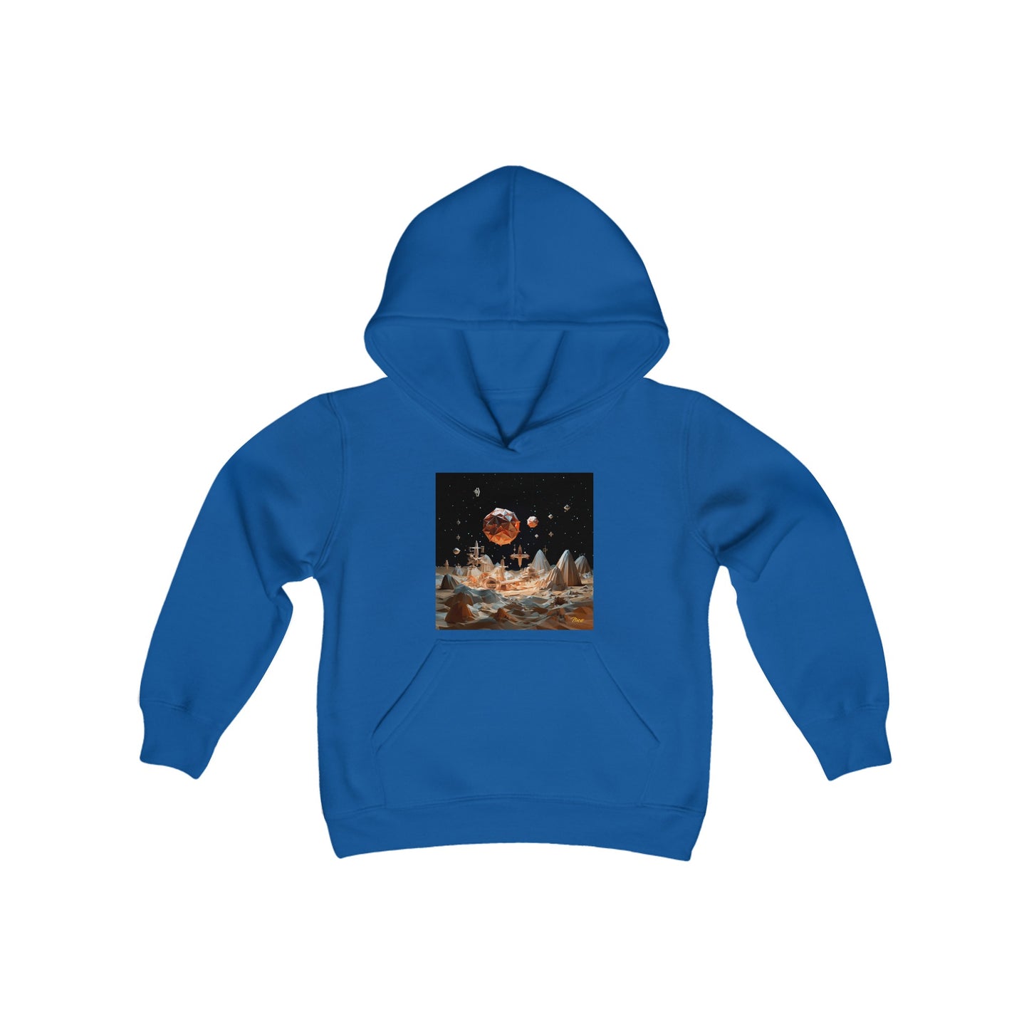 Elons' Dream Series Print #7 Youth Heavy Blend Hooded Sweatshirt