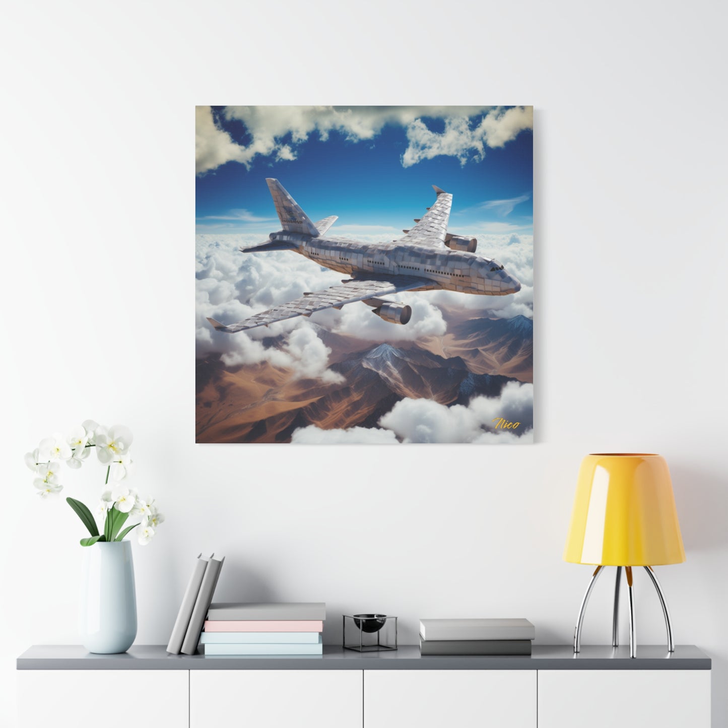 Frequent Flyer Miles Series Print #9 - Streched Matte Canvas Print, 1.25" Thick