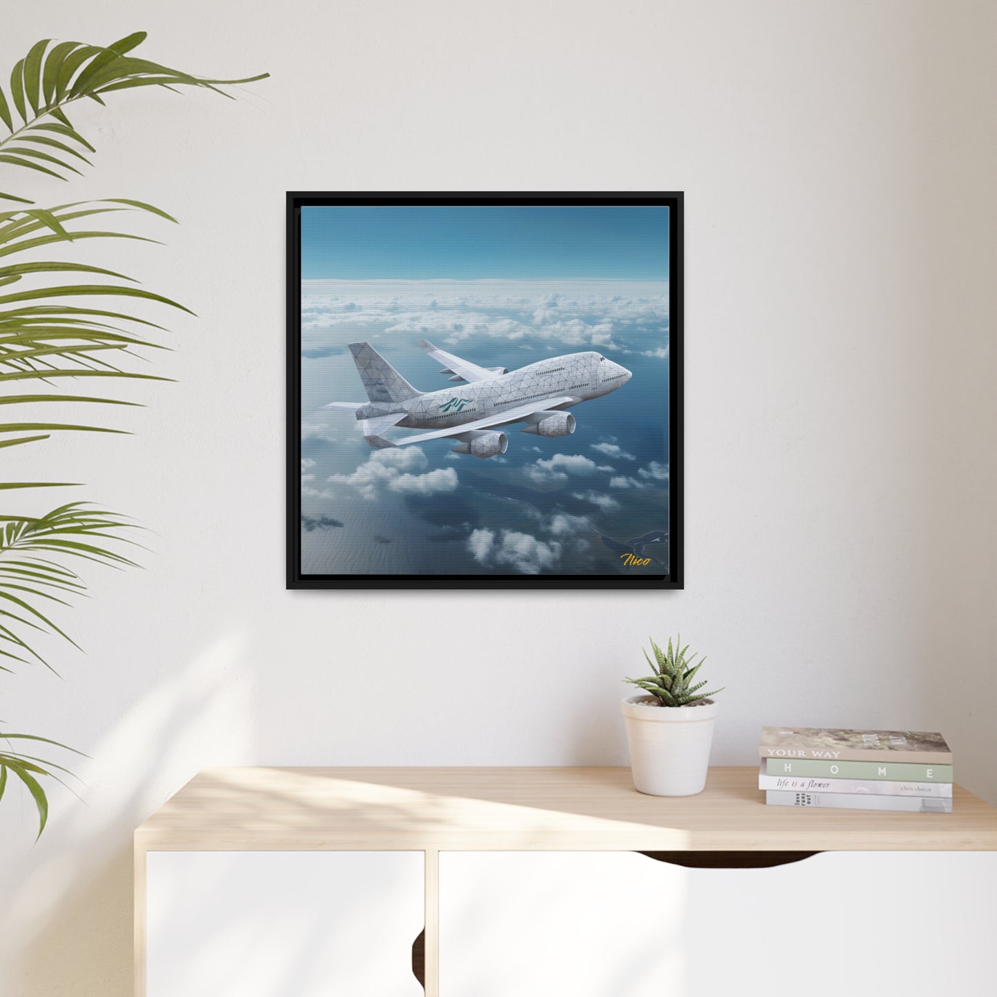 Frequent Flyer Miles Series Print #3 - Black Framed Canvas Print