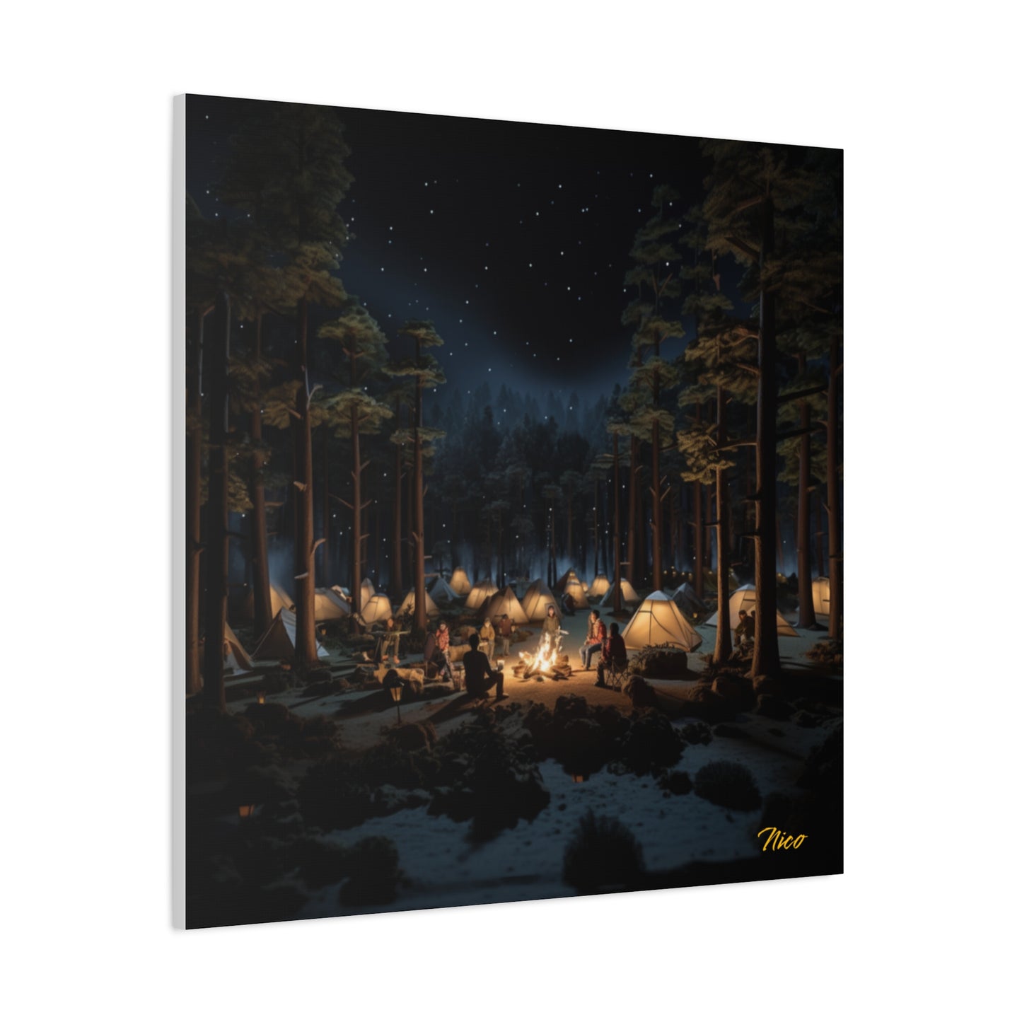 Under The Starry Skies Series Print #5 - Streched Matte Canvas Print, 1.25" Thick