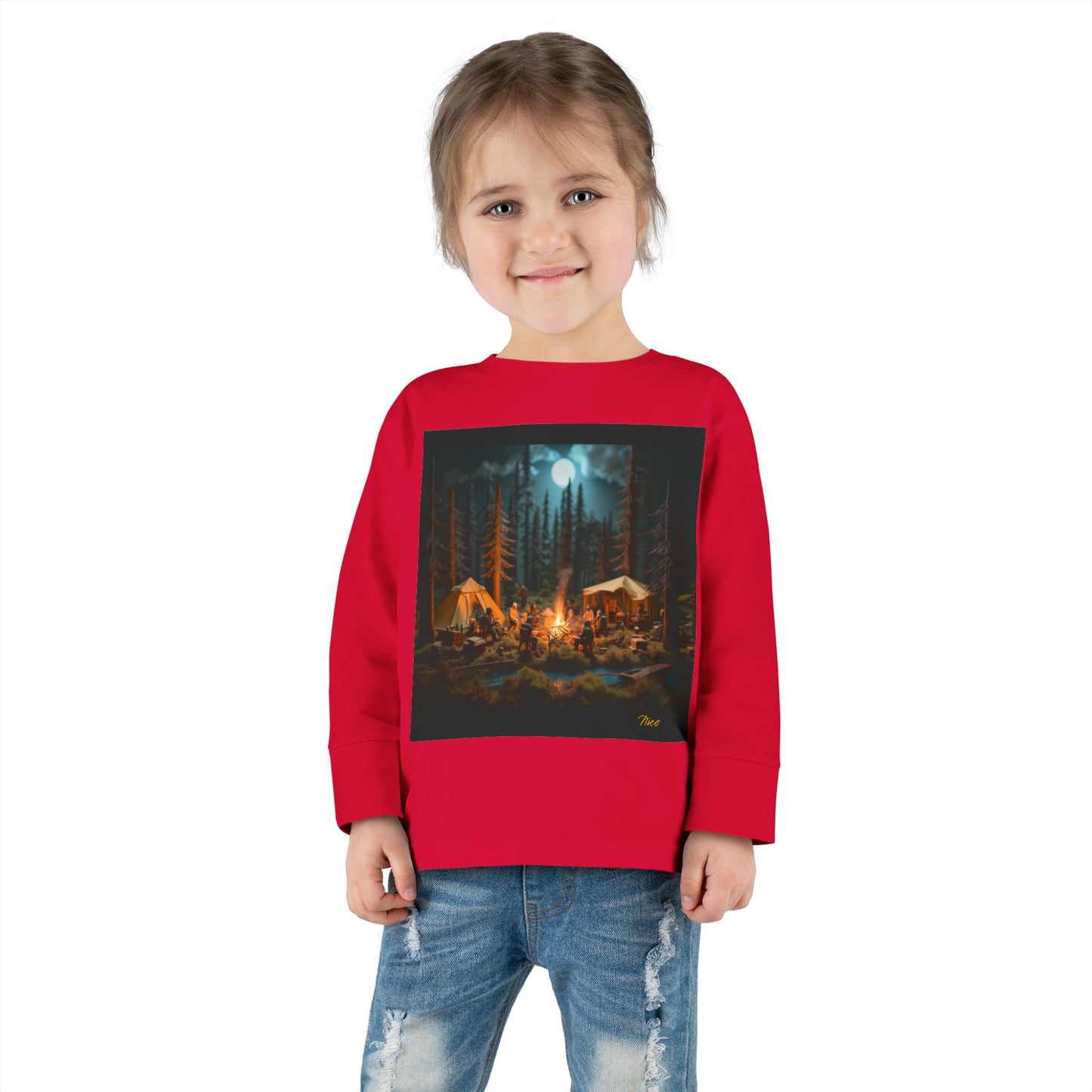 Under The Starry Skies Series Print #8 Toddler Long Sleeve Tee