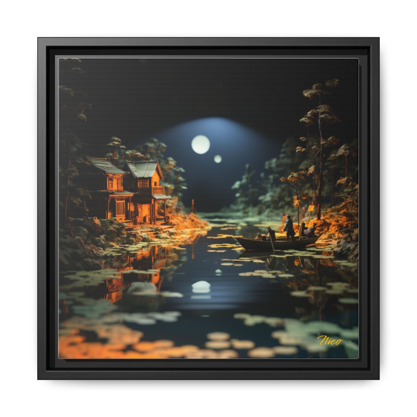 Born On A Bayou Series Print #3 - Black Framed Canvas Print