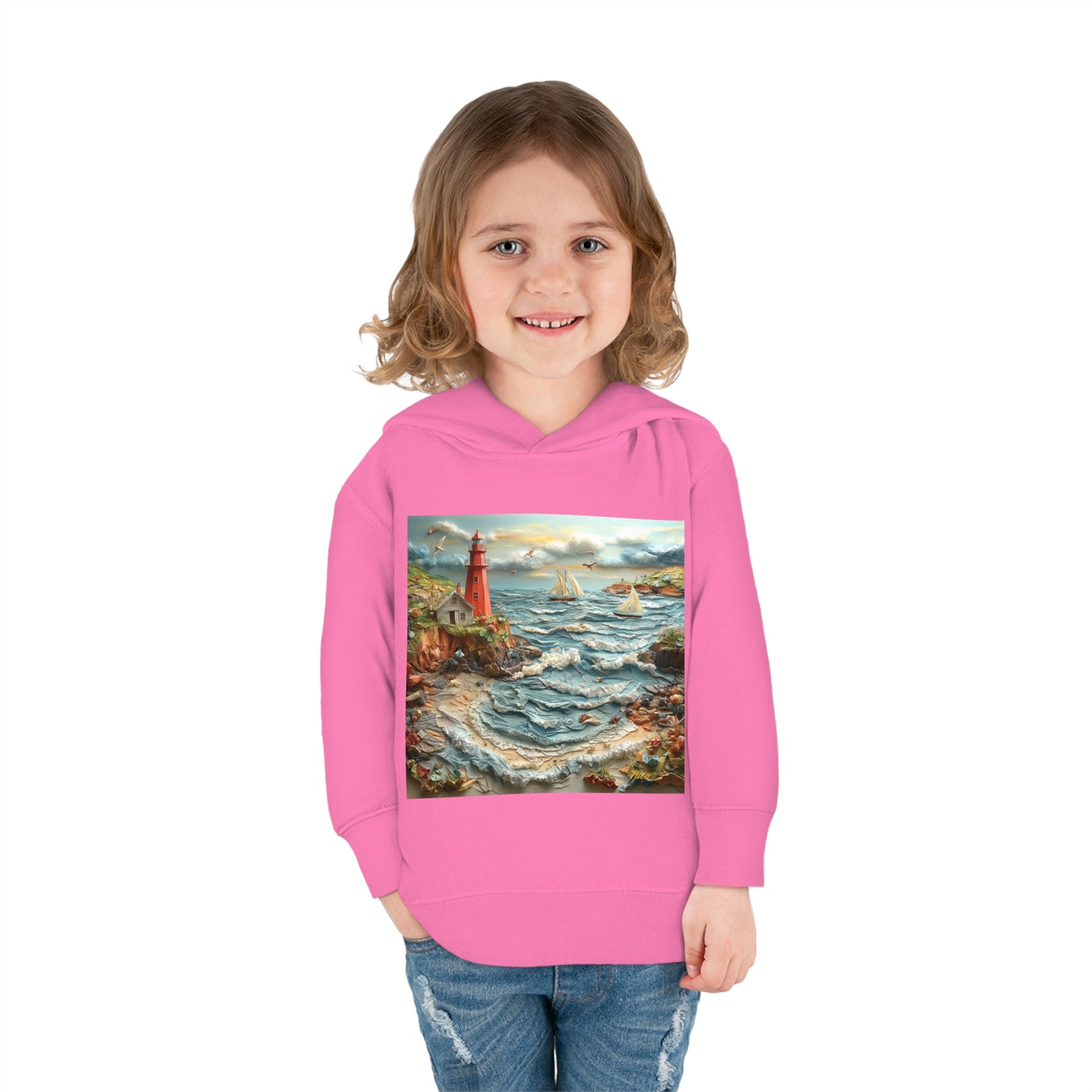 By The Seaside Series Print #2 Toddler Pullover Fleece Hoodie