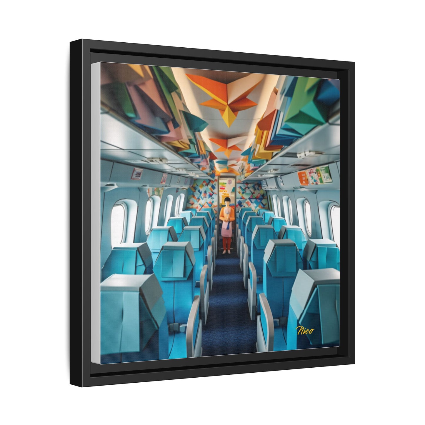 Frequent Flyer Miles Series Print #6 - Black Framed Canvas Print