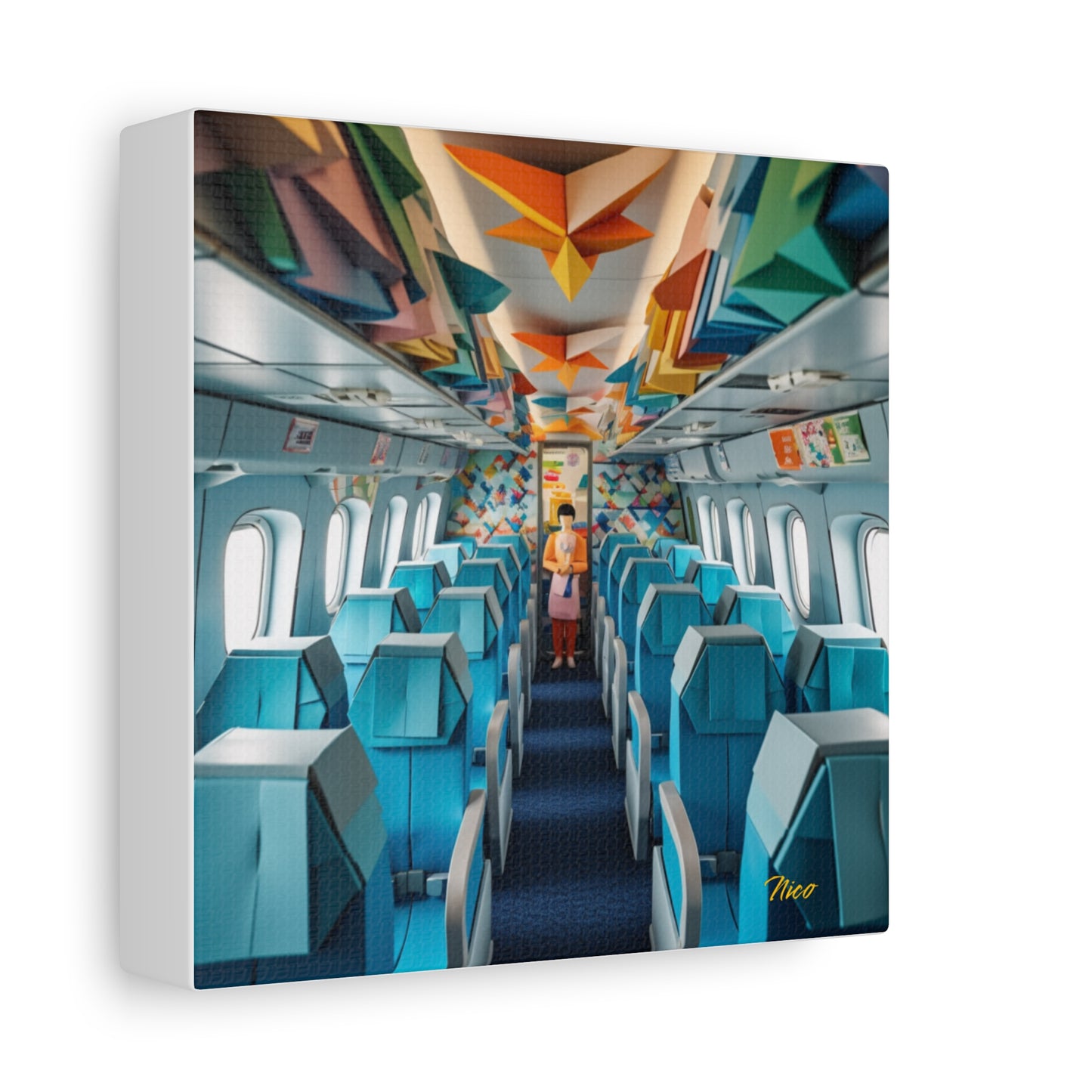 Frequent Flyer Miles Series Print #6 - Streched Matte Canvas Print, 1.25" Thick