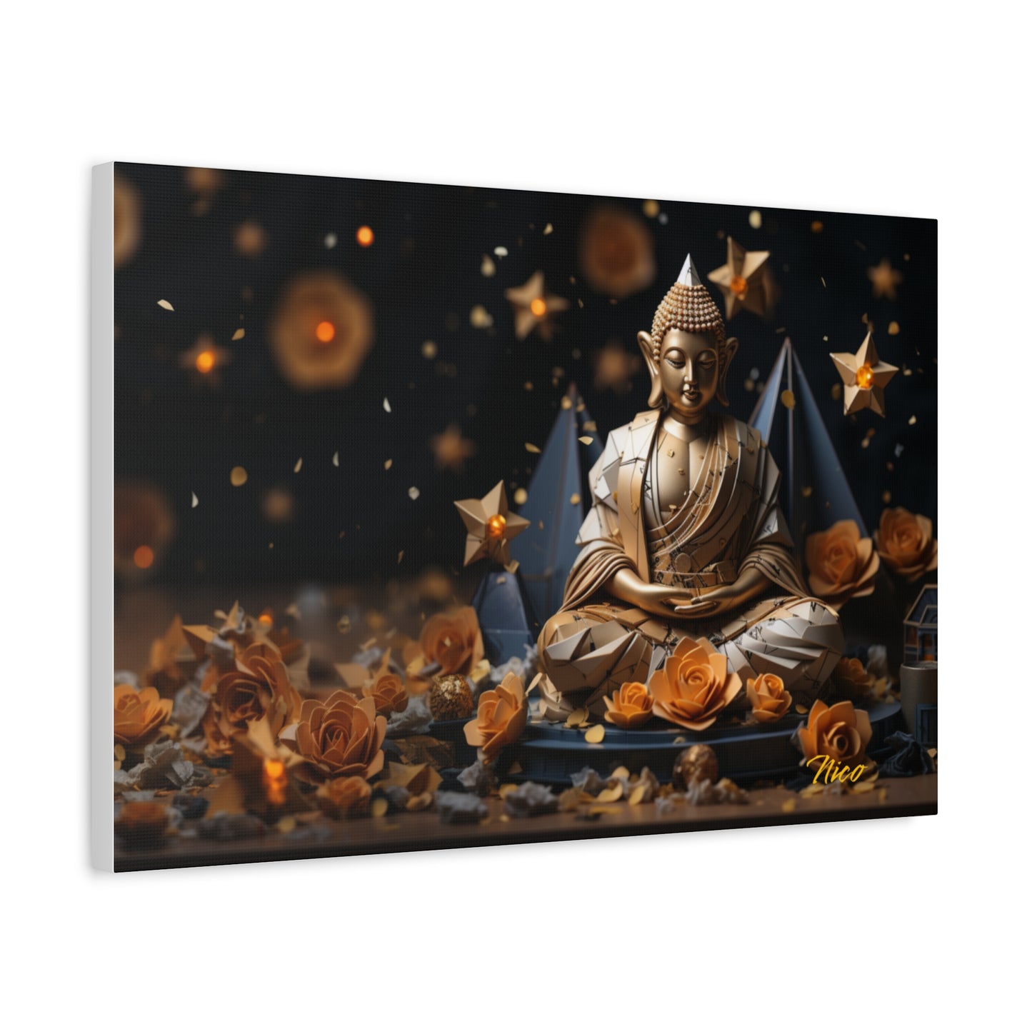 Ascending Buddha Series Print #5 - Streched Matte Canvas Print, 1.25" Thick