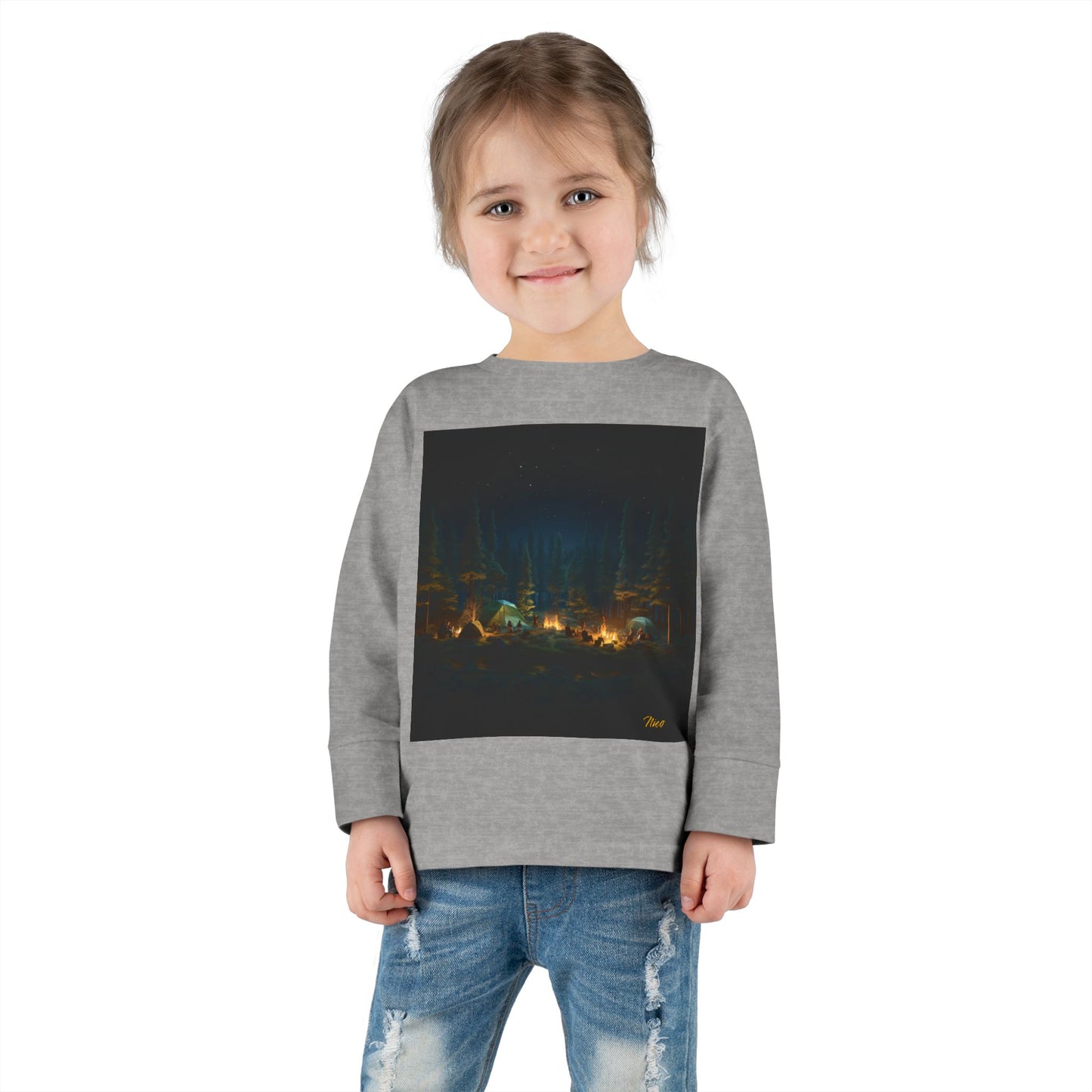 Under The Starry Skies Series Print #2 Toddler Long Sleeve Tee