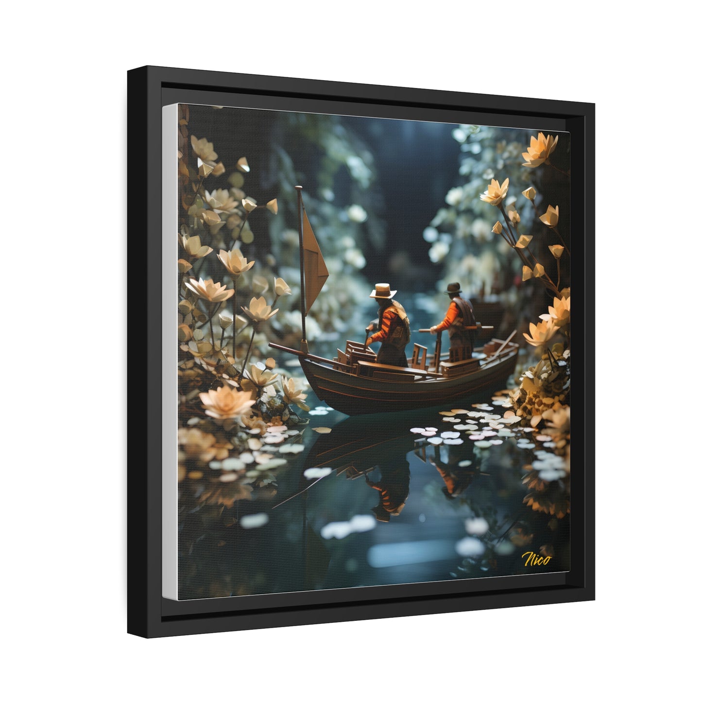 Born On A Bayou Series Print #10 - Black Framed Canvas Print