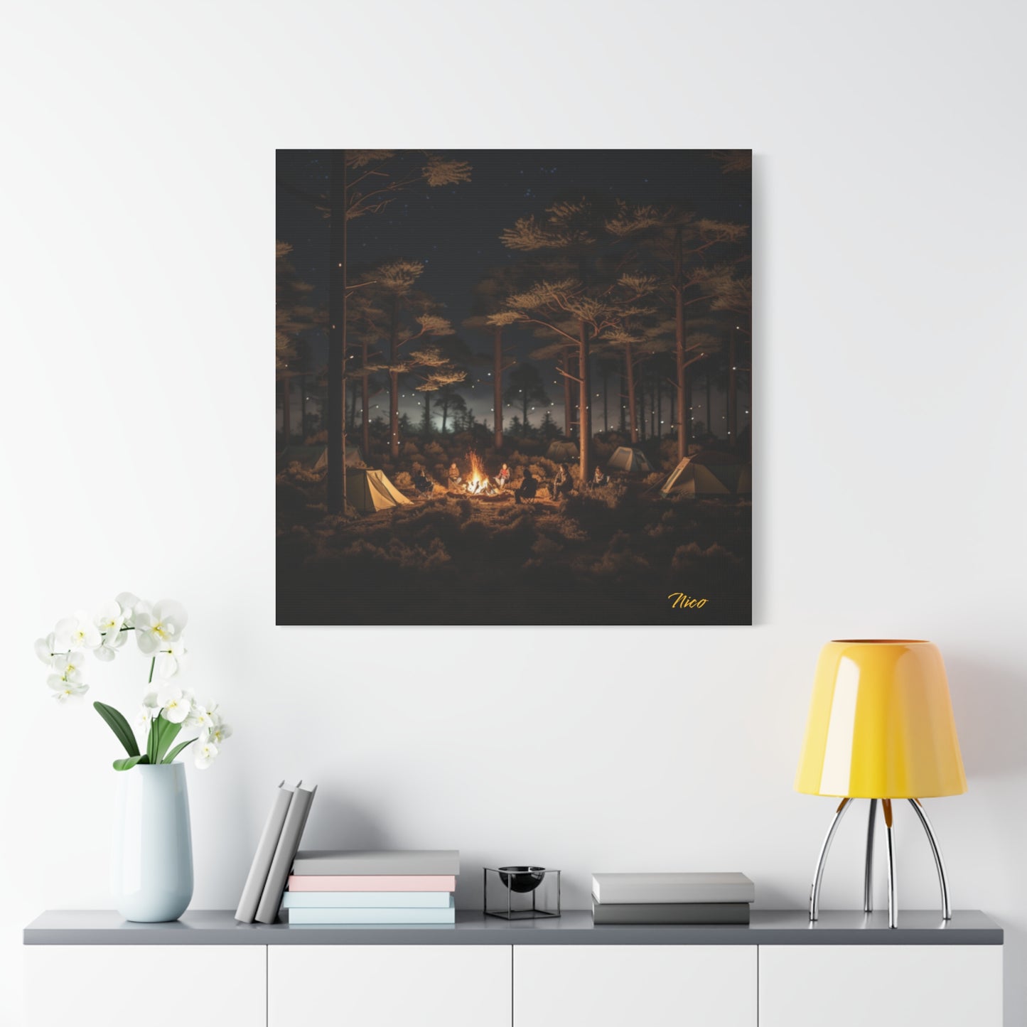 Under The Starry Skies Series Print #9 - Streched Matte Canvas Print, 1.25" Thick