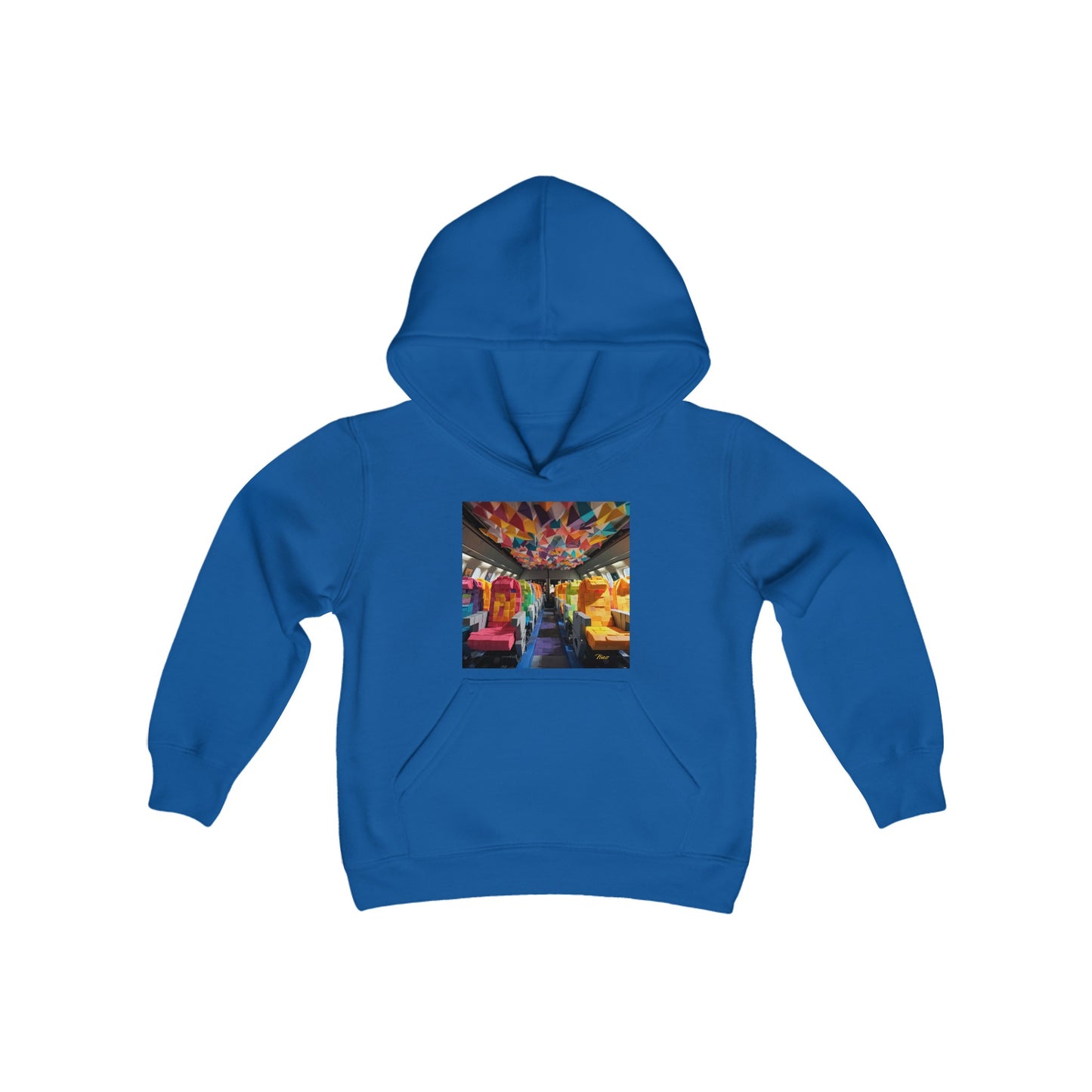 Frequent Flyer Miles Series Print #4 Youth Heavy Blend Hooded Sweatshirt