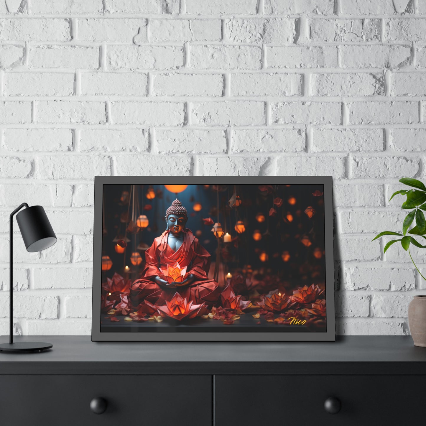 Ascending Buddha Series Print #2 - Framed Fine Art Paper Print