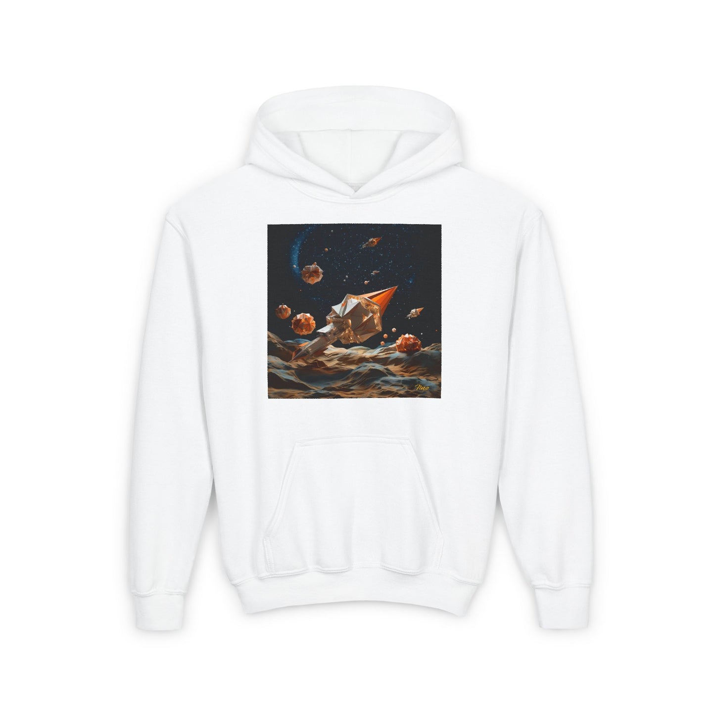 Elons' Dream Series Print #3 Youth Heavy Blend Hooded Sweatshirt