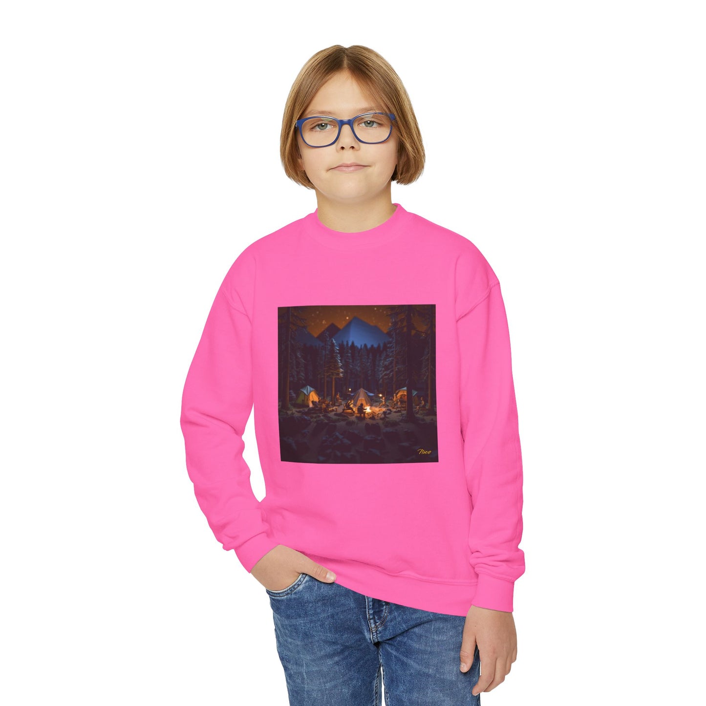 Under The Starry Skies Series Print #1 Youth Crewneck Sweatshirt